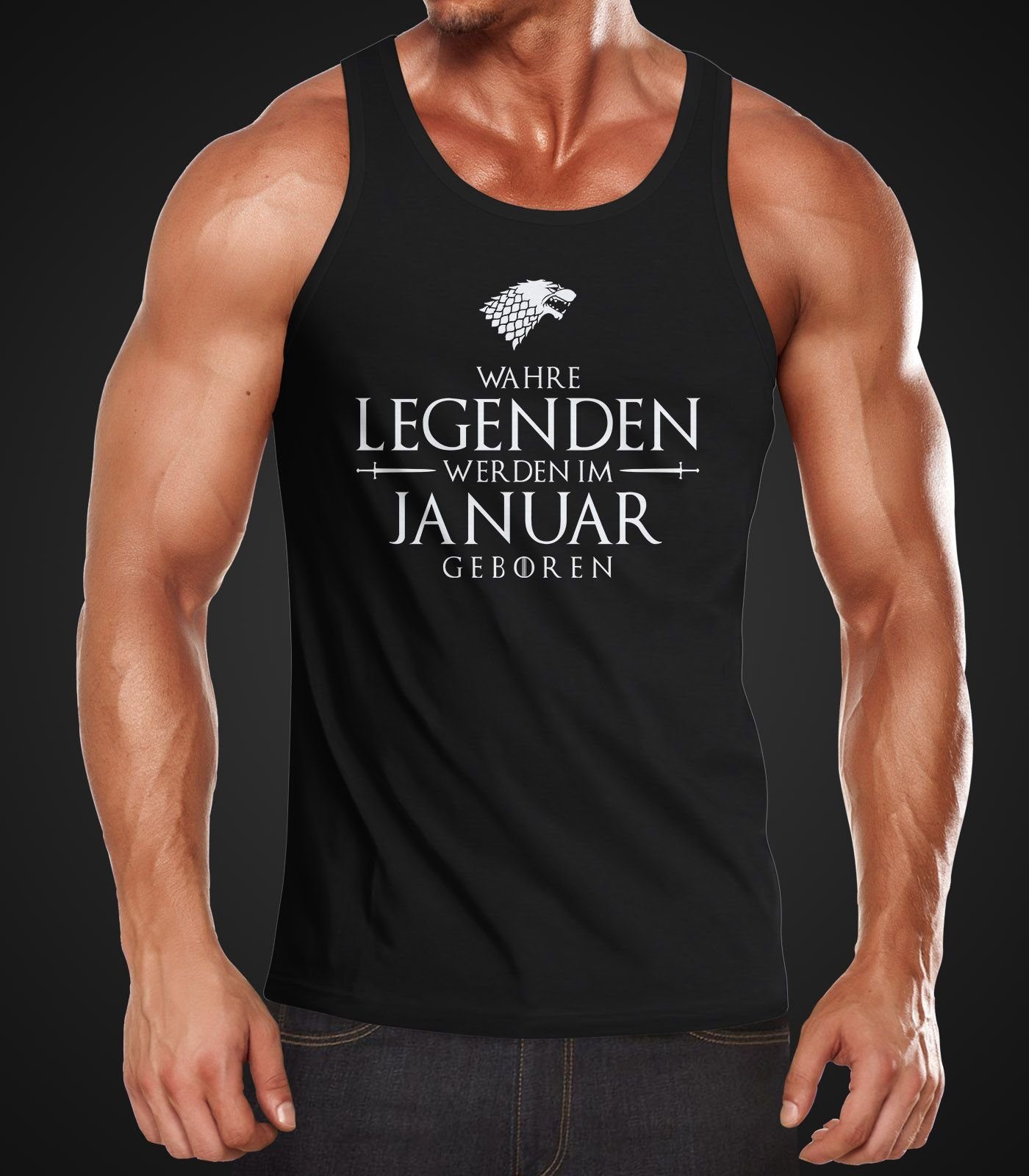 MoonWorks Tanktop Herren Tanktop Wahre Legenden günstig online kaufen