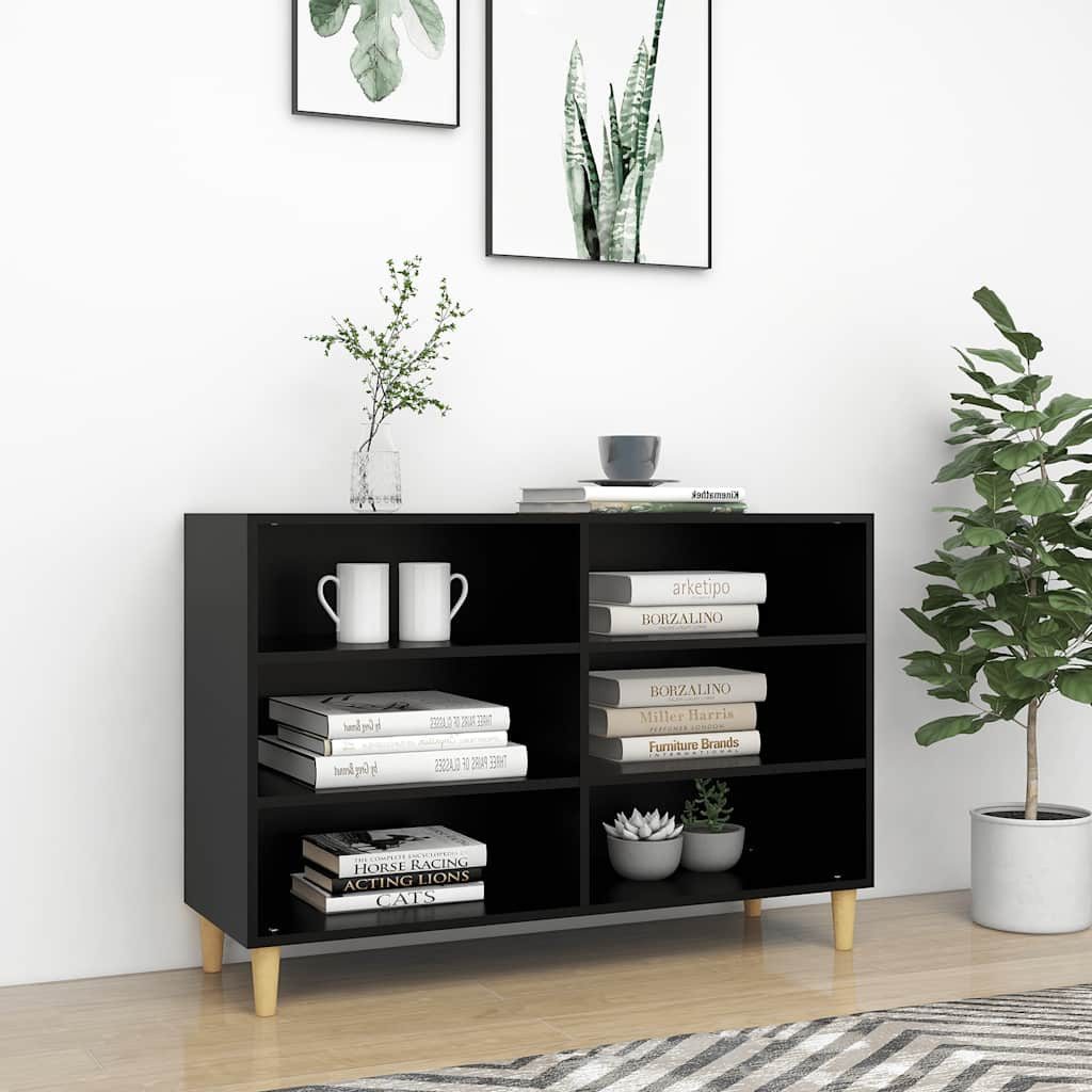vidaXL Schranksystem Sideboard Schwarz 103,5x35x70 cm Holzwerkstoff (1-St)