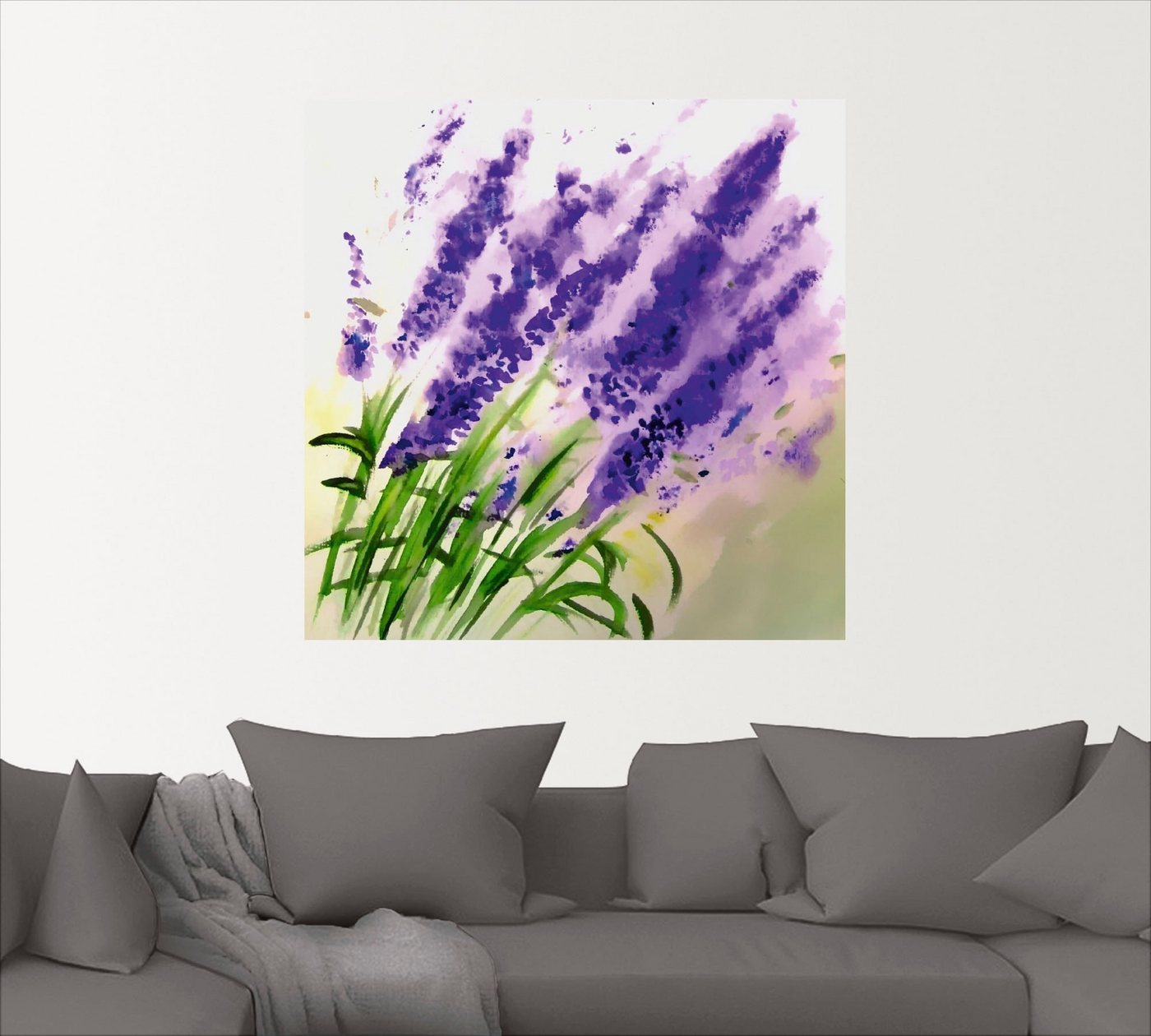 Artland Wandbild »Lavendel-aquarell«, Blumen (1 Stück), in vielen Größen & Produktarten -Leinwandbild, Poster, Wandaufkleber / Wandtattoo auch für Badezimmer geeignet-HomeTrends