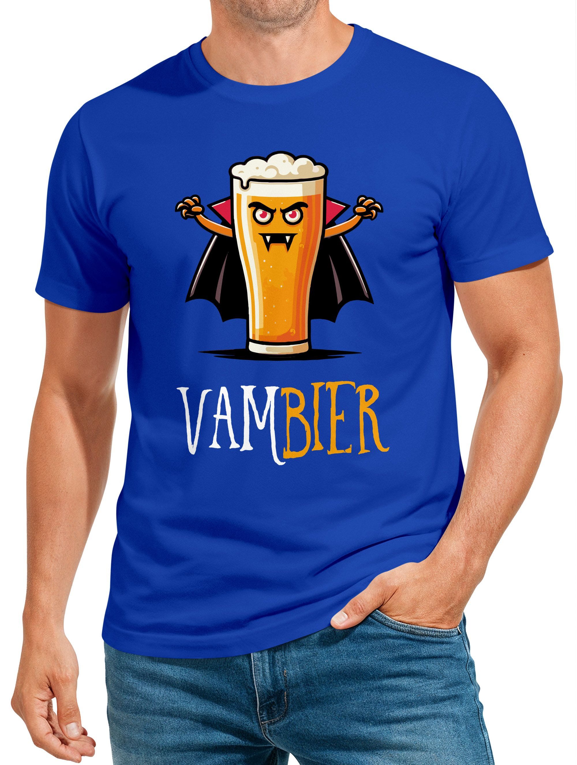 MoonWorks Print-Shirt Herren T-Shirt Fasching Karneval Halloween Bier-Motiv günstig online kaufen
