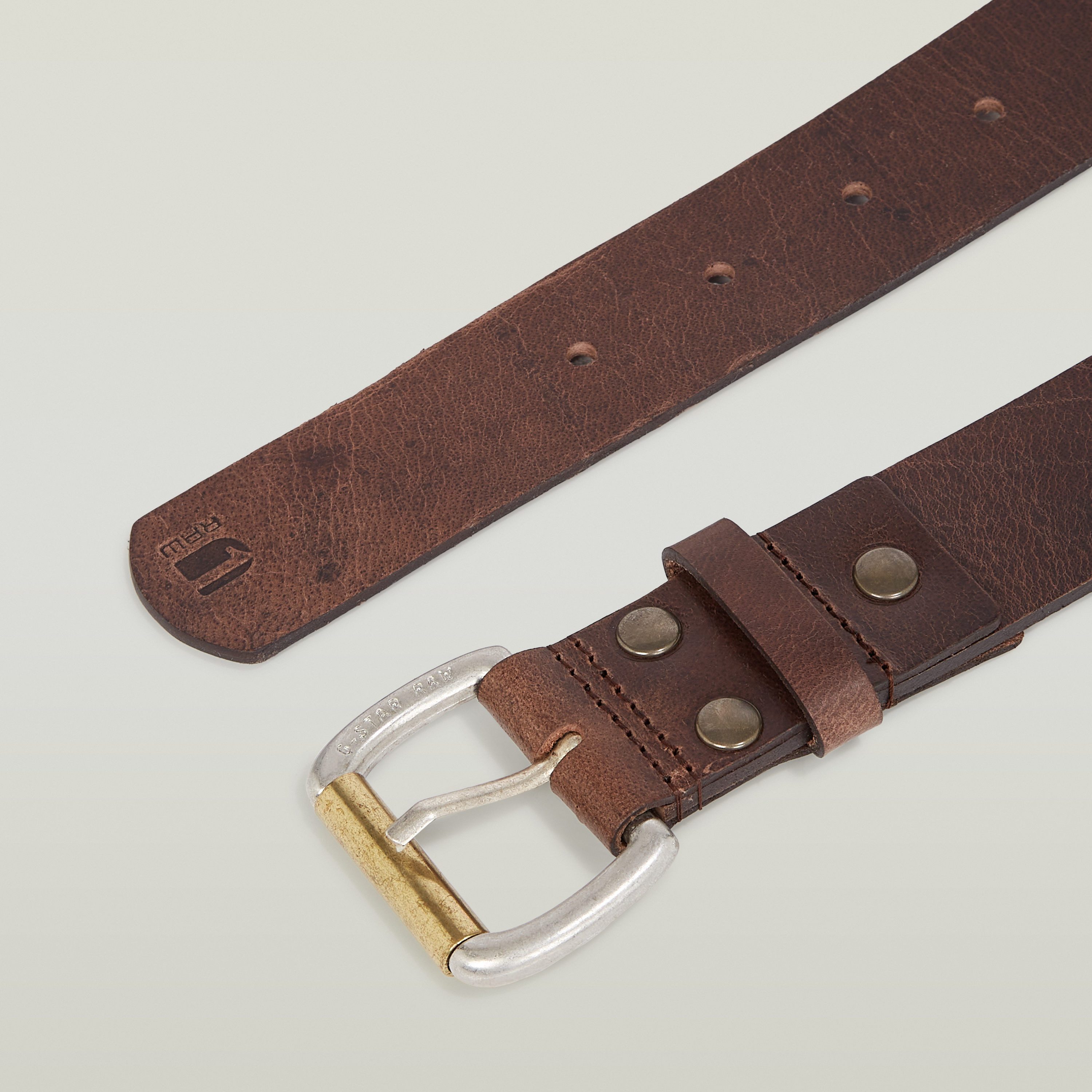 G-STAR Ledergürtel Dast belt mit Nieten verstärkt