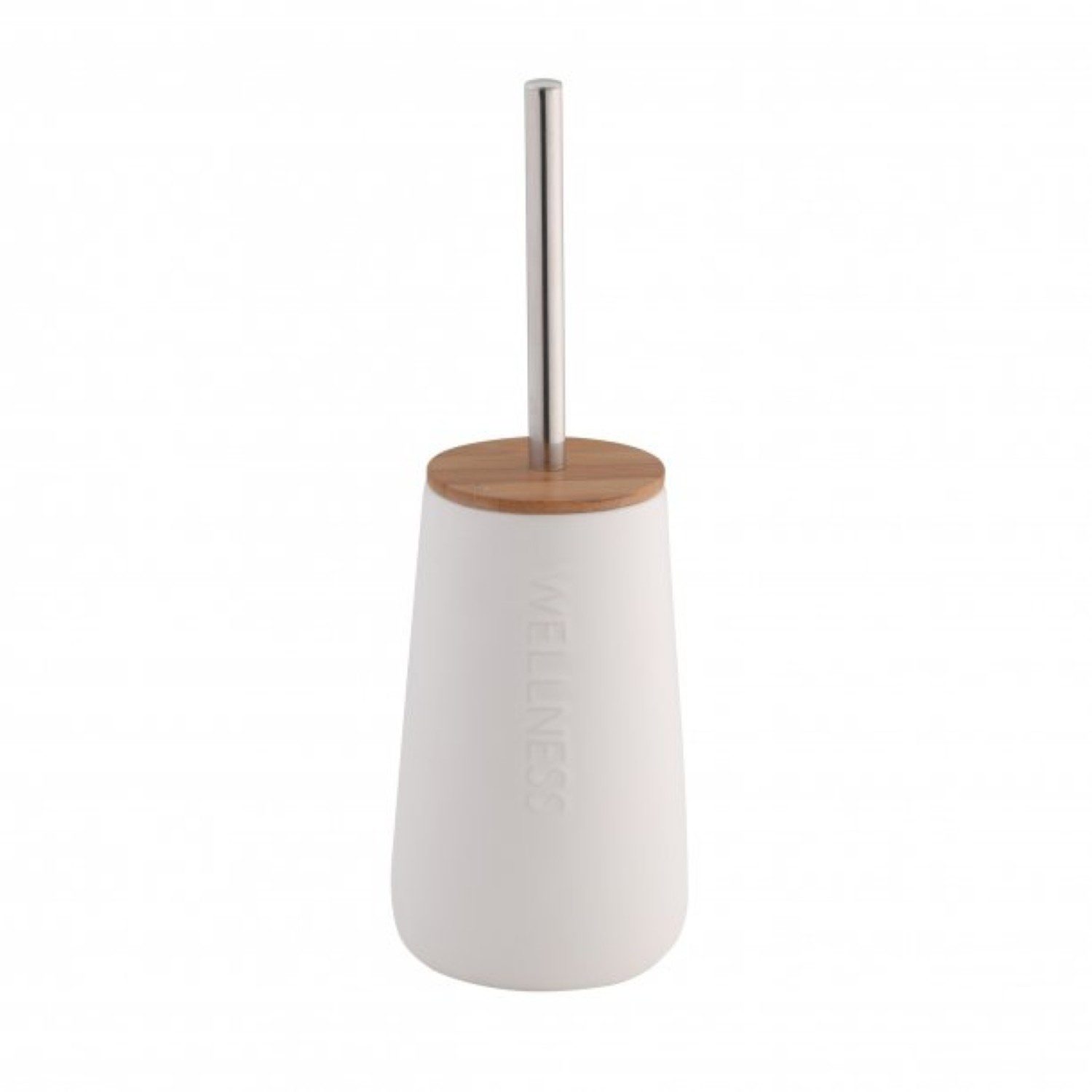 axentia WC-Garnitur Bonja Wellness, (1-tlg), mit Edelstahlgriff & Bambusdeckel - ø11,5 x 35 cm