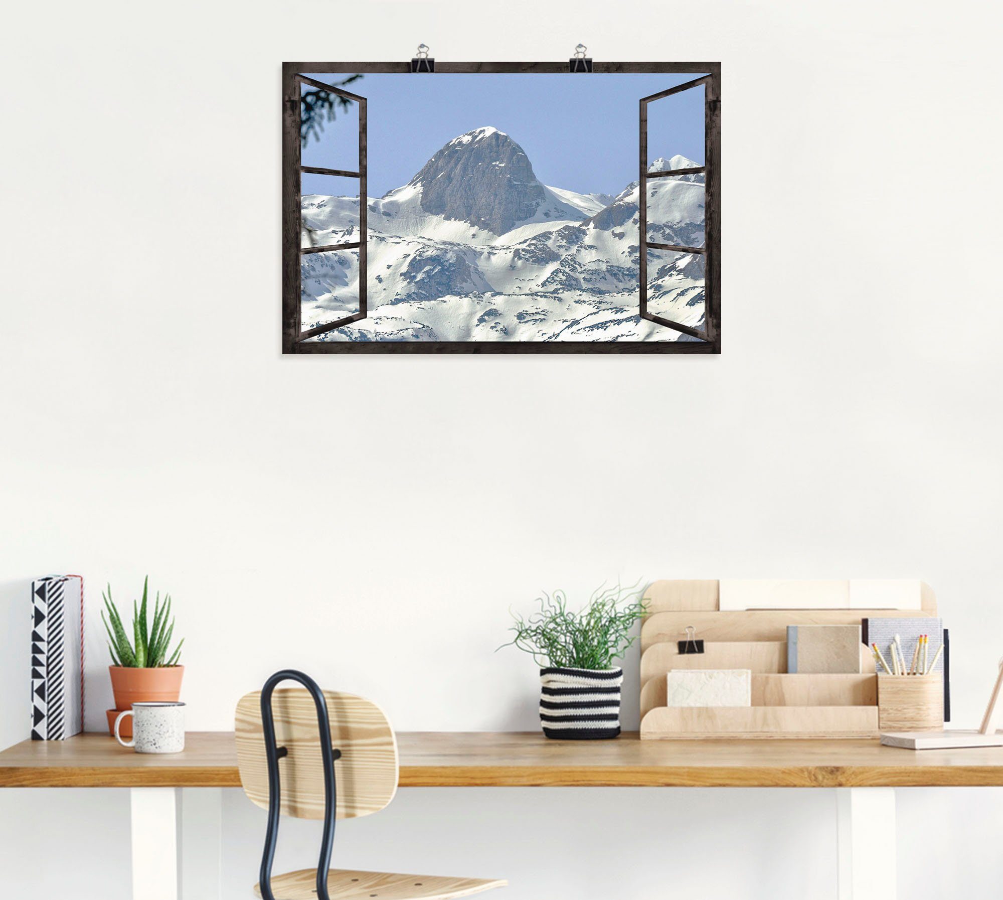 Wandbild Poster Leinwandbild, als Reiteralm, - Größen versch. oder Artland in (1 Wandaufkleber Berge St), Fensterblick Alubild,