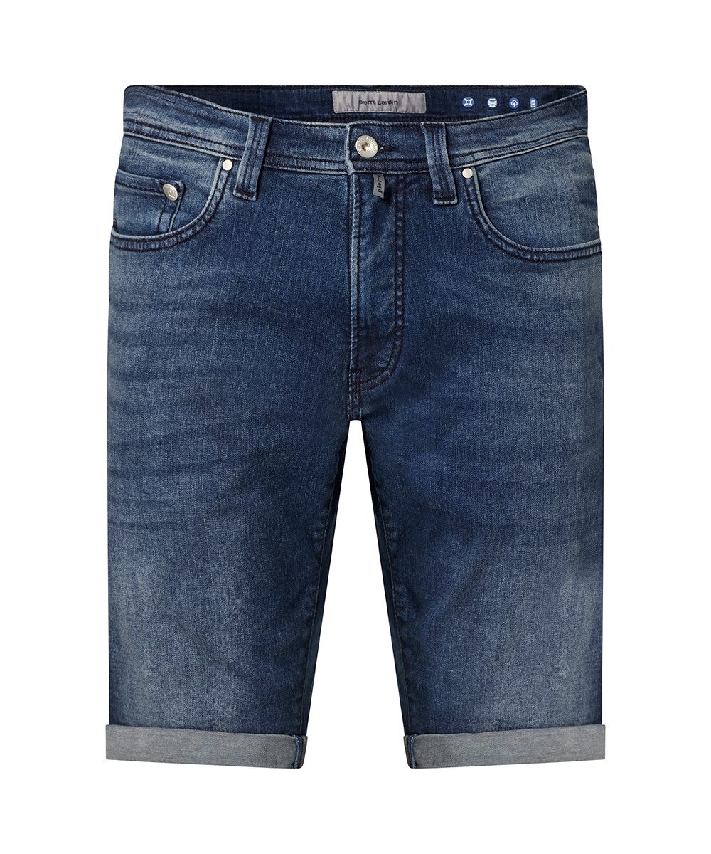 Pierre Cardin 5-Pocket-Jeans PIERRE CARDIN LYON BERMUDA dark blue used buffies 34520 8128.6814 -