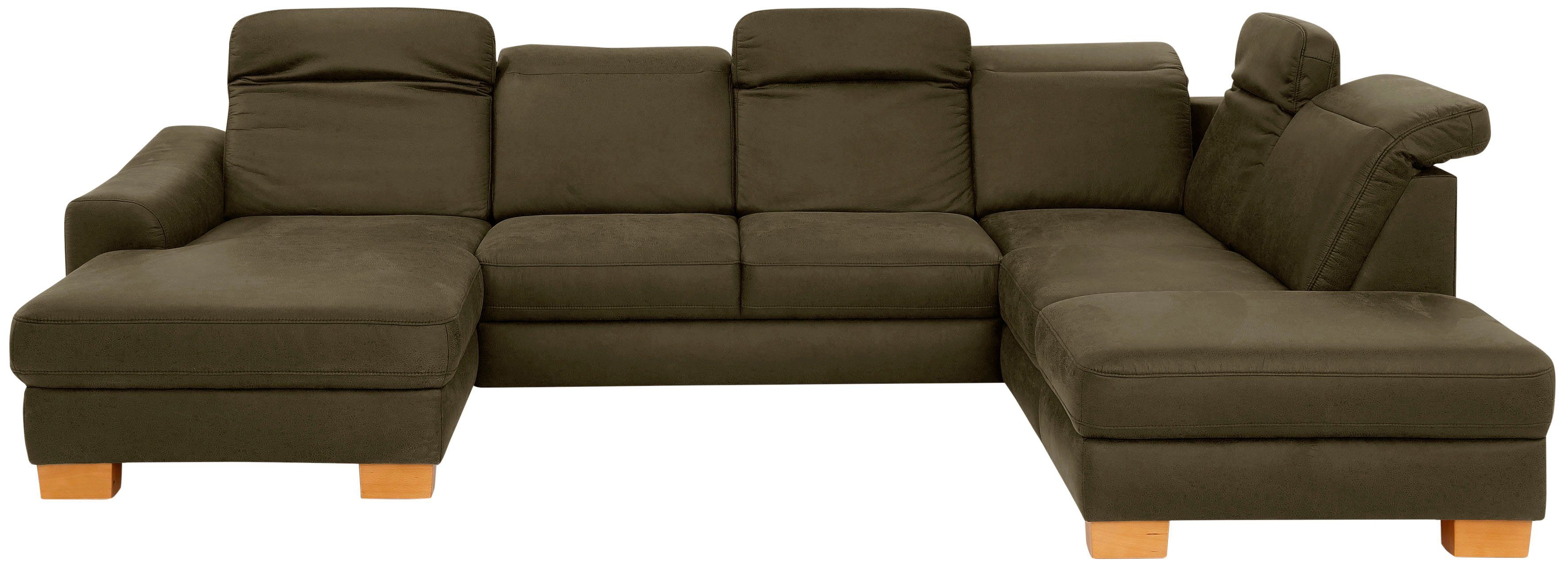 Home affaire Wohnlandschaft Dundee U-Form, wahlweise mit Kopfteilverstellung und zusätzlich mit Bettfunktion