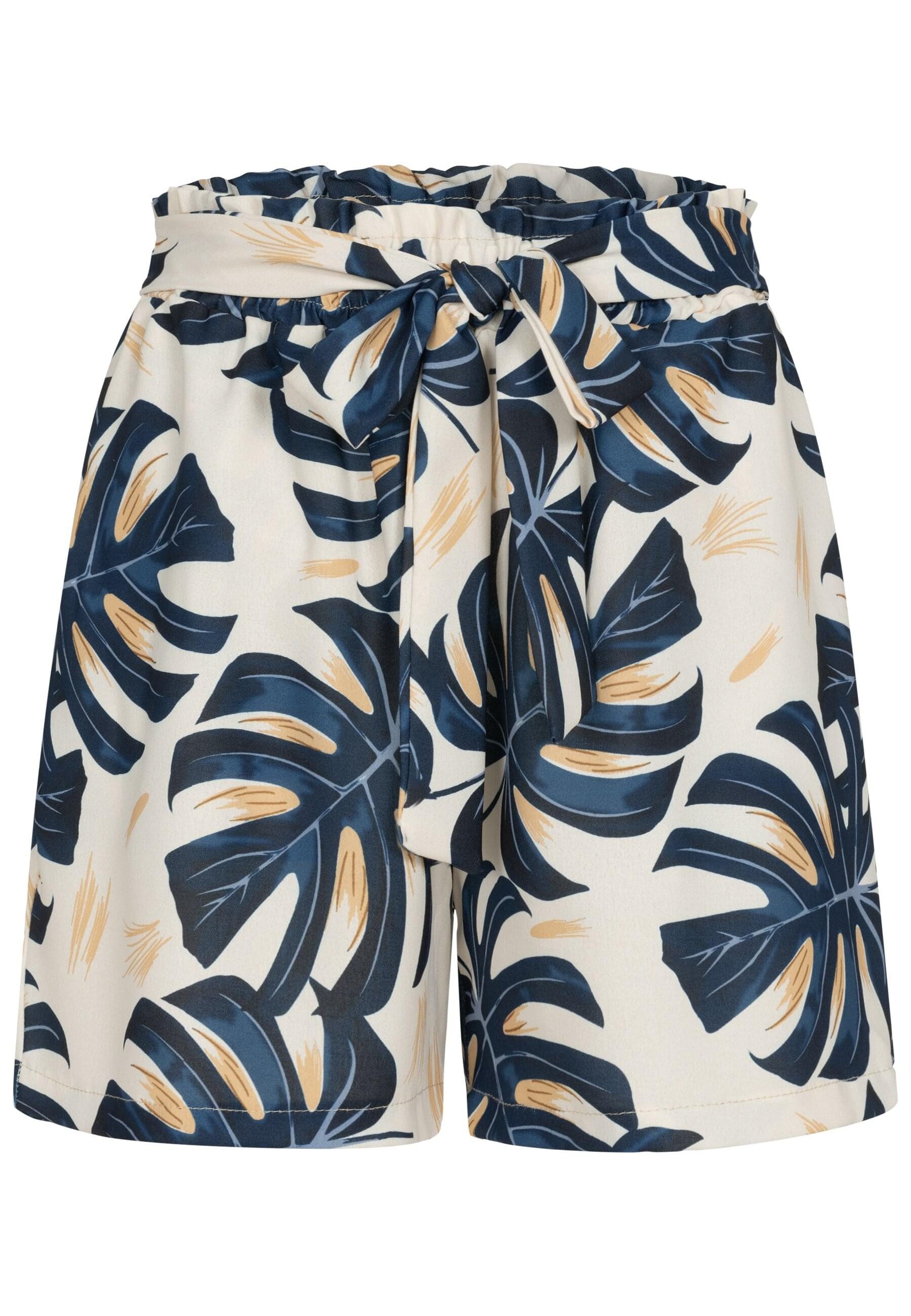 CLOUD 5IVE Shorts CLOUD 5IVE Paperbag Shorts with tie belt and palm print ( günstig online kaufen