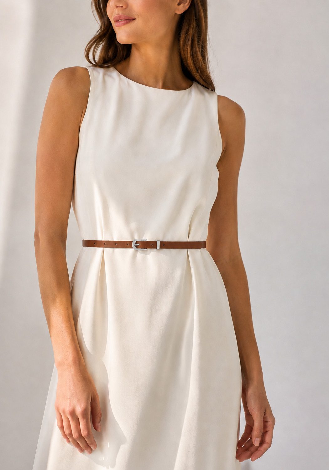Frentree Ledergürtel Taillengürtel Damen 1,5 cm schmaler Hüftgürtel, MADE IN GERMANY Echtleder Gürtel high warst für Kleid und Anzugshose, kürzbar – Bild 5 von 5