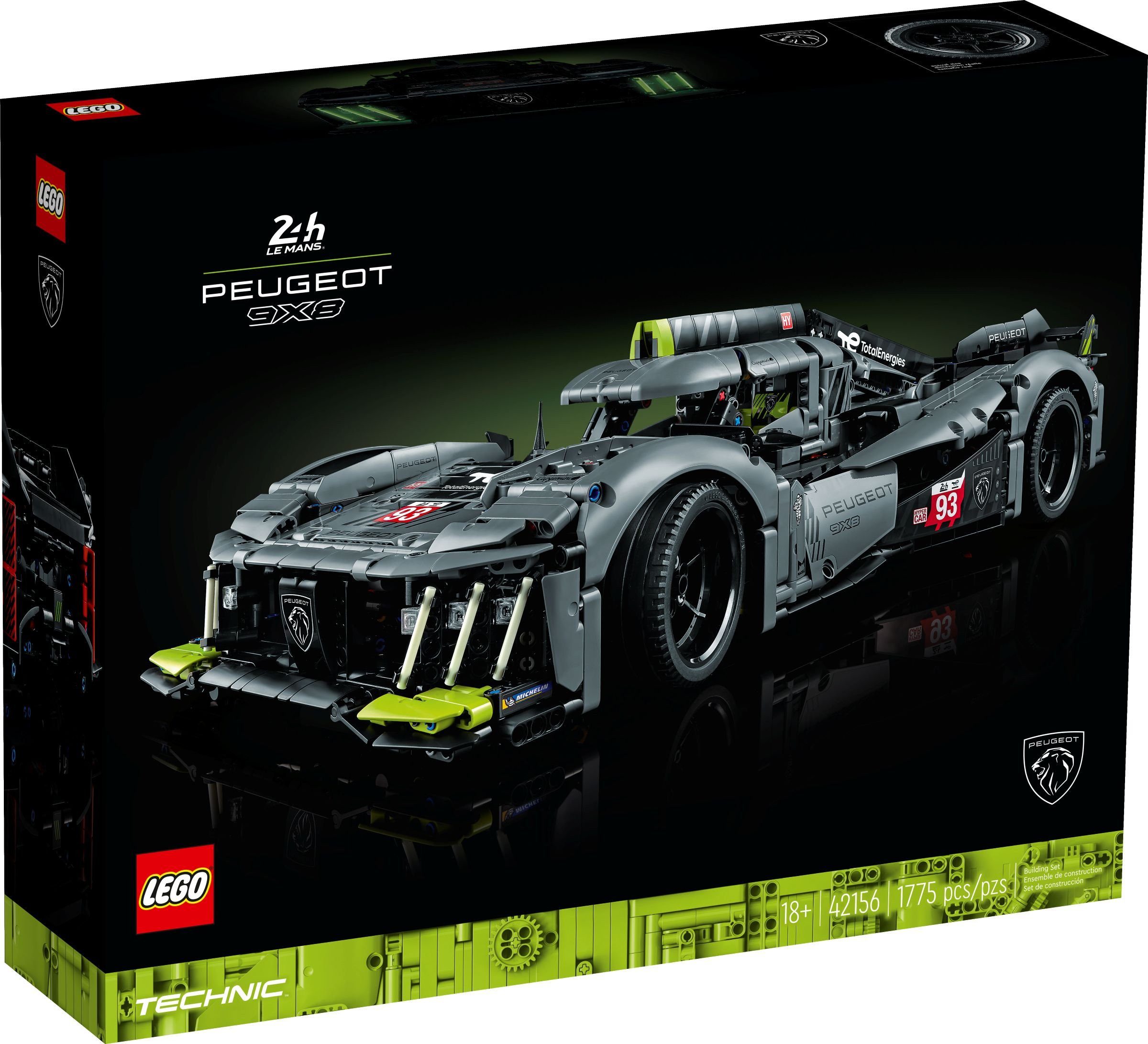 LEGO® LEGO® Technic 42156 PEUGEOT 9X8 24H Le Mans Hybrid Hypercar Konstruktionsspielsteine