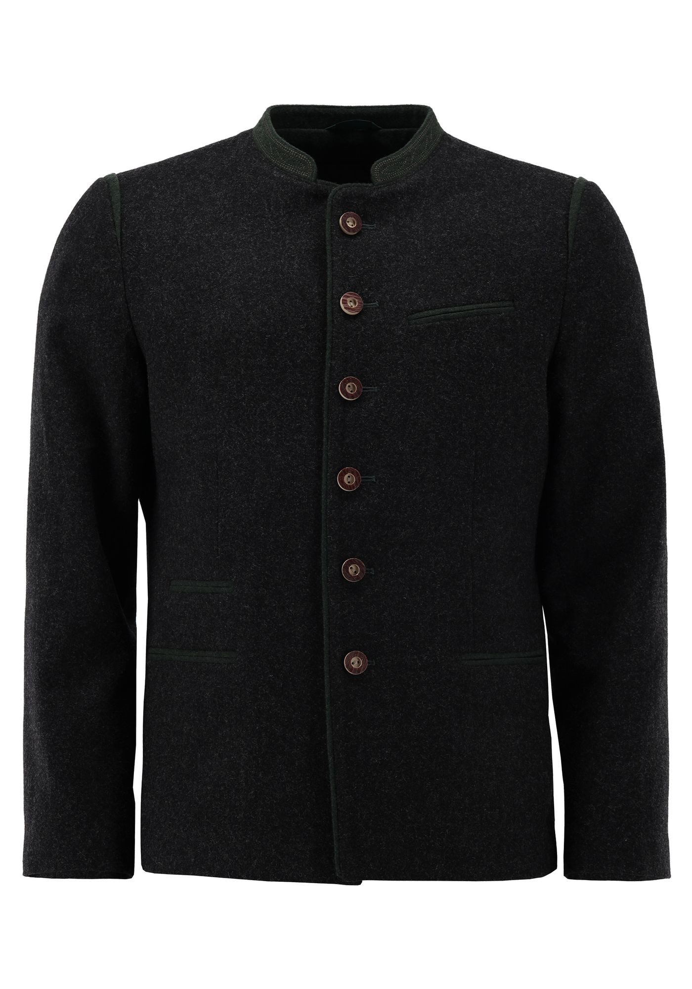 OS Trachten Trachtenjanker Enage Slim Fit, Stehkragen, Wolle