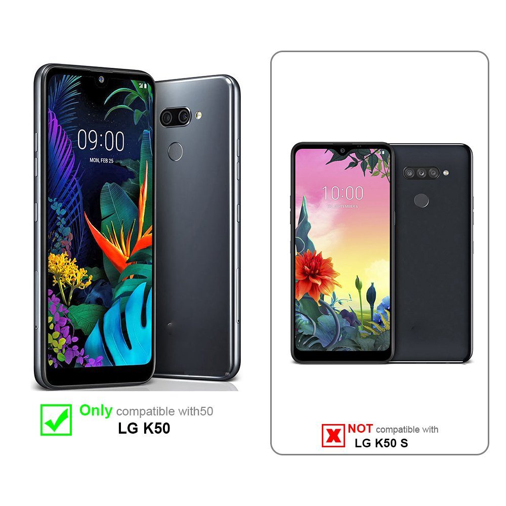 Cadorabo Handyhülle für LG K50 Hülle LG K50, Hülle Schutzhülle mit Standfunktion, Magnetverschluss und Kartenfach