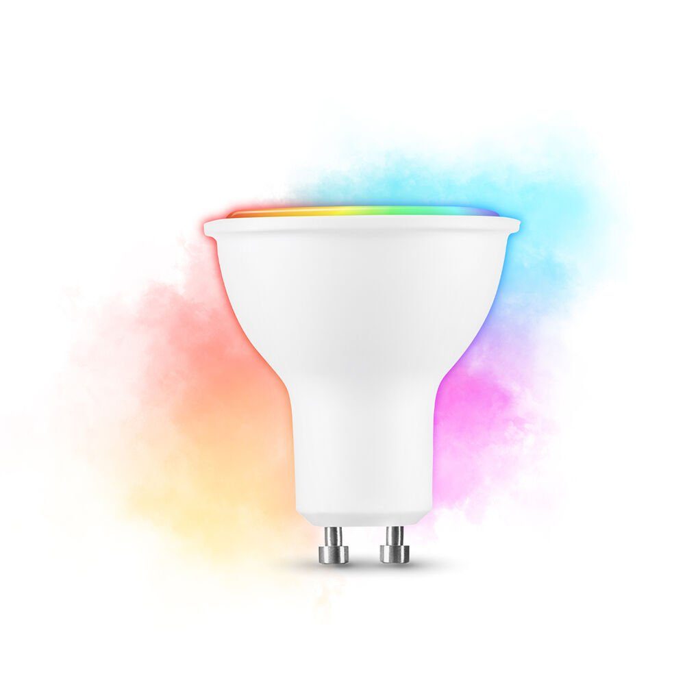 Google GU10 Strahl, W Wi-Fi) RGB-W, RGBW Modee Leuchtmittel 4,7 und 400 kompatibel 4,7W LED-Leuchtmittel Lighting Home Smart lumen Assistant LED (Tuya Smart Alexa