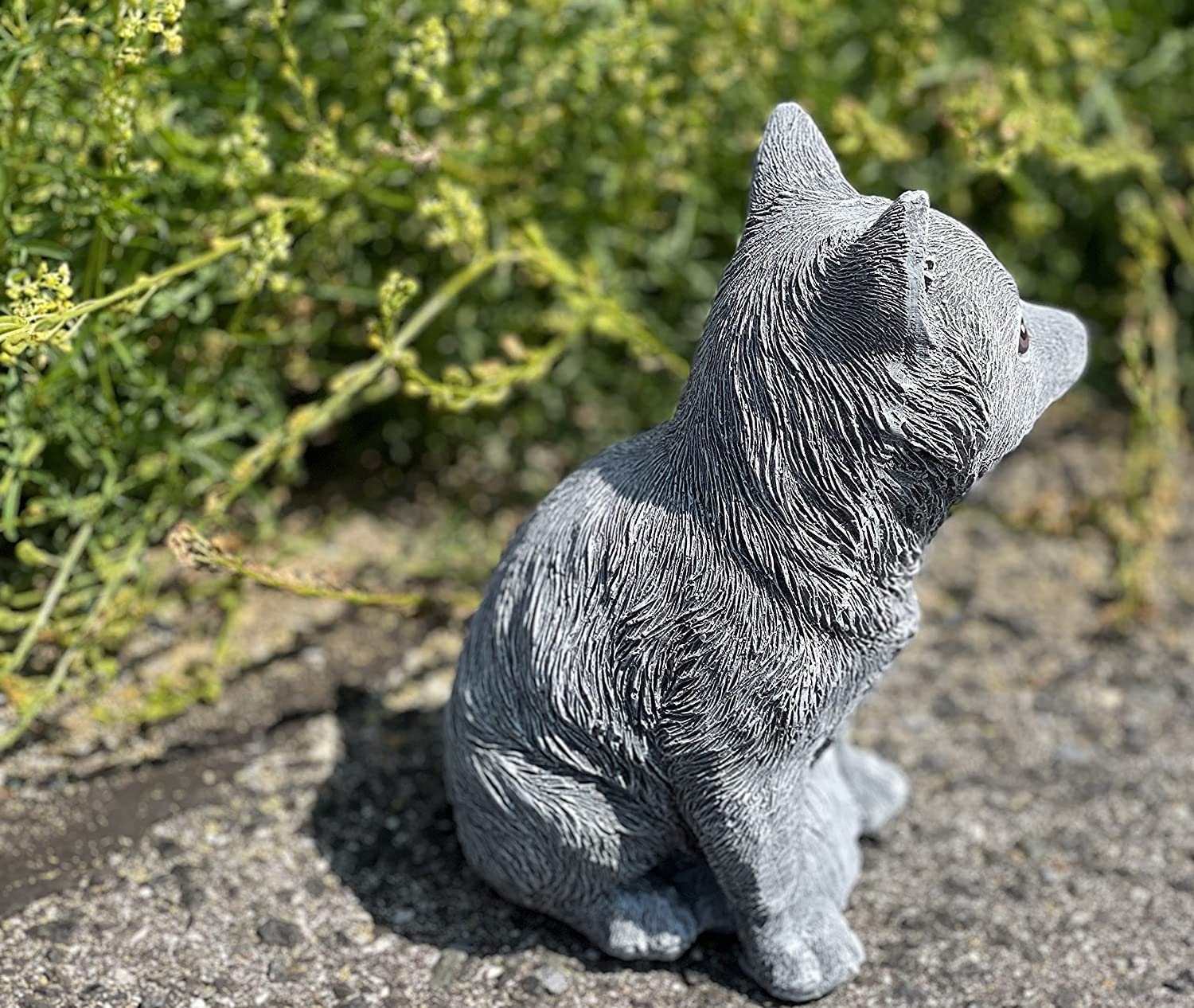 Stone and Style Fuchs Welpe sitzend Gartenfigur Steinfigur