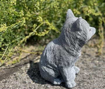 Stone and Style Gartenfigur Steinfigur Fuchs Welpe sitzend