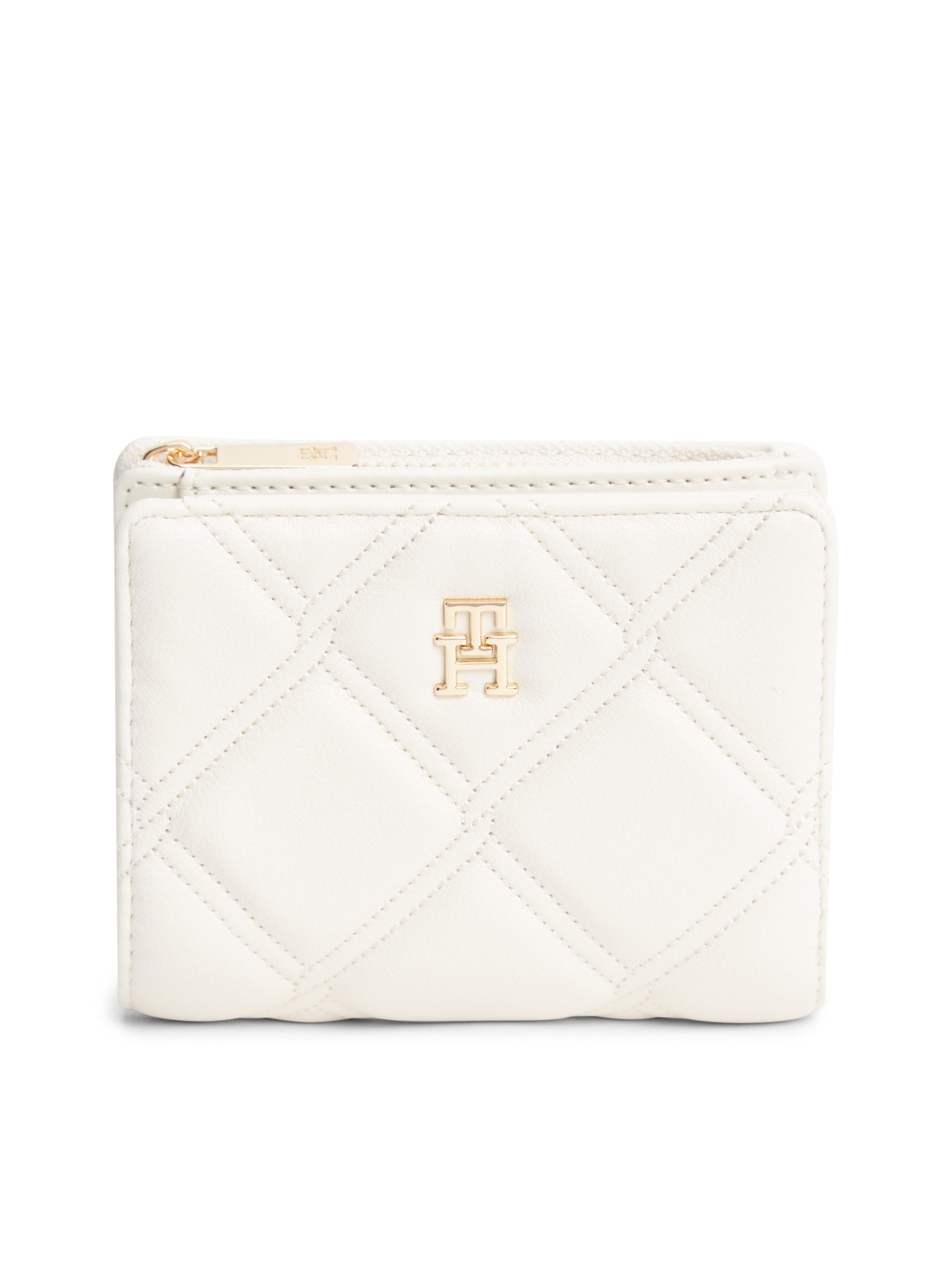 Tommy Hilfiger Geldbörse TH FEMININE BIFOLD, Damen Geldbeutel, Portemonnaie mit goldfarbenem TH-Logoelement