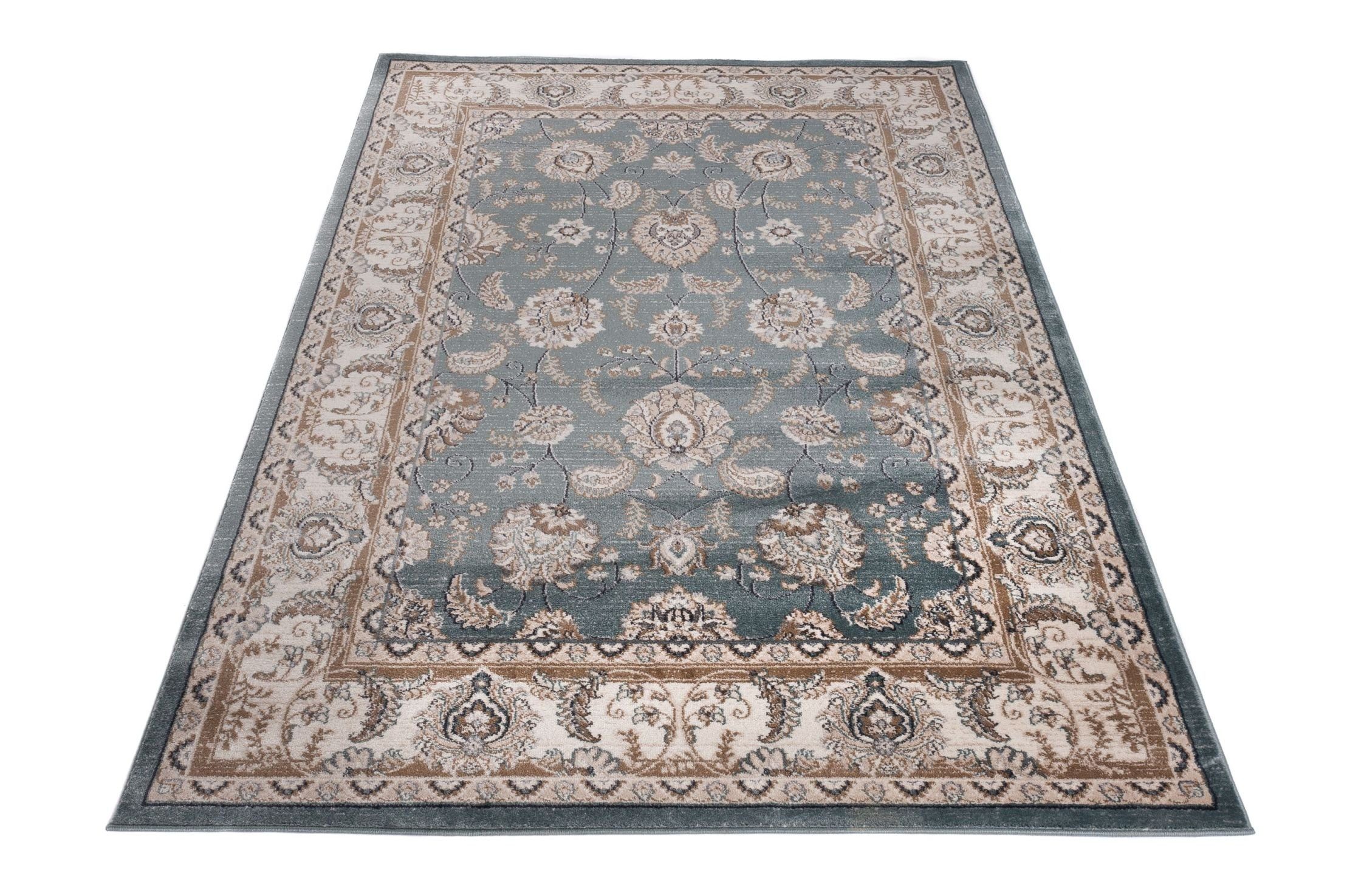 Orientteppich Oriente Teppich für Fußbodenheizung, Geeignet Teppich Mazovia, Blau, Orient - cm, Pflegeleicht, 120 Traditioneller Wohnzimmerteppich 170 x