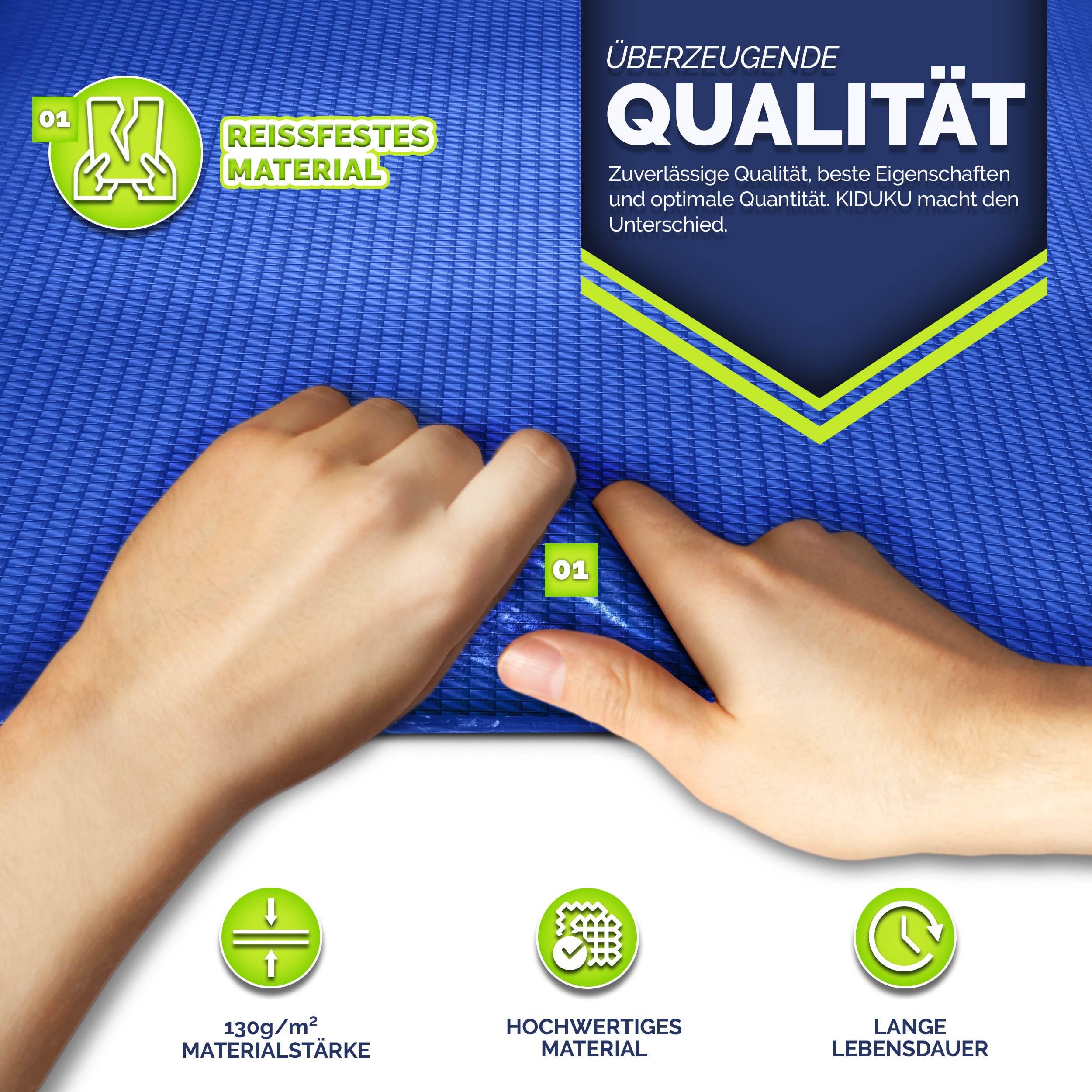 KIDUKU Trampolin-Abdeckplane Trampolin Regenabdeckung 244 - 427 cm, Wetterschutzplane