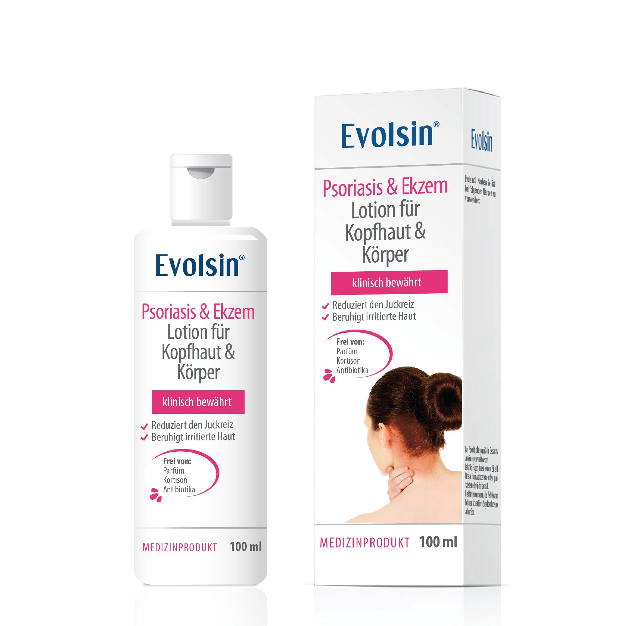 Körperlotion Evolsin® Psoriasis & Ekzem Lotion für Kopfhaut und Körper