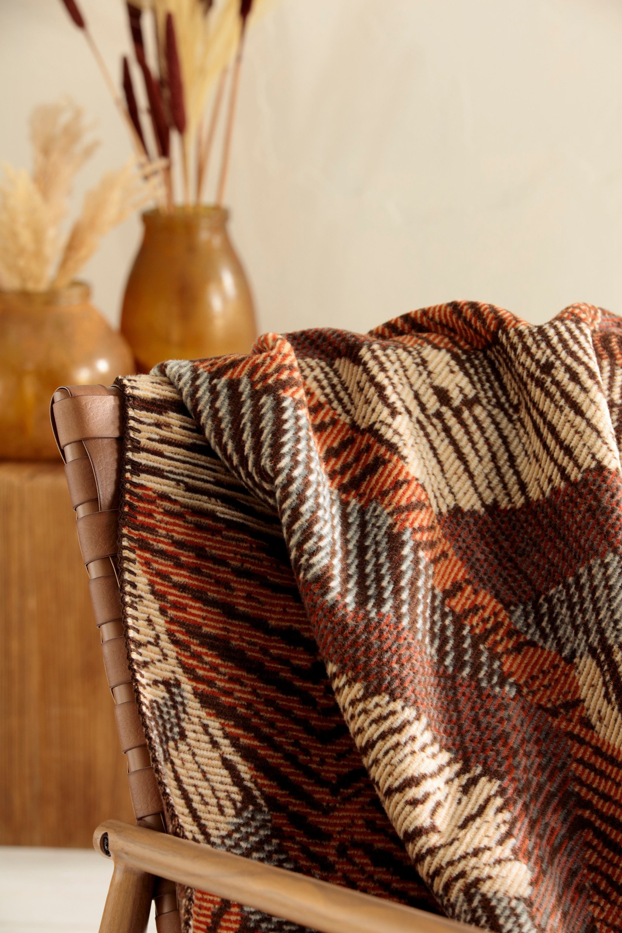 Wohndecke Rustic, Biederlack, mit geketteltem Zierstich