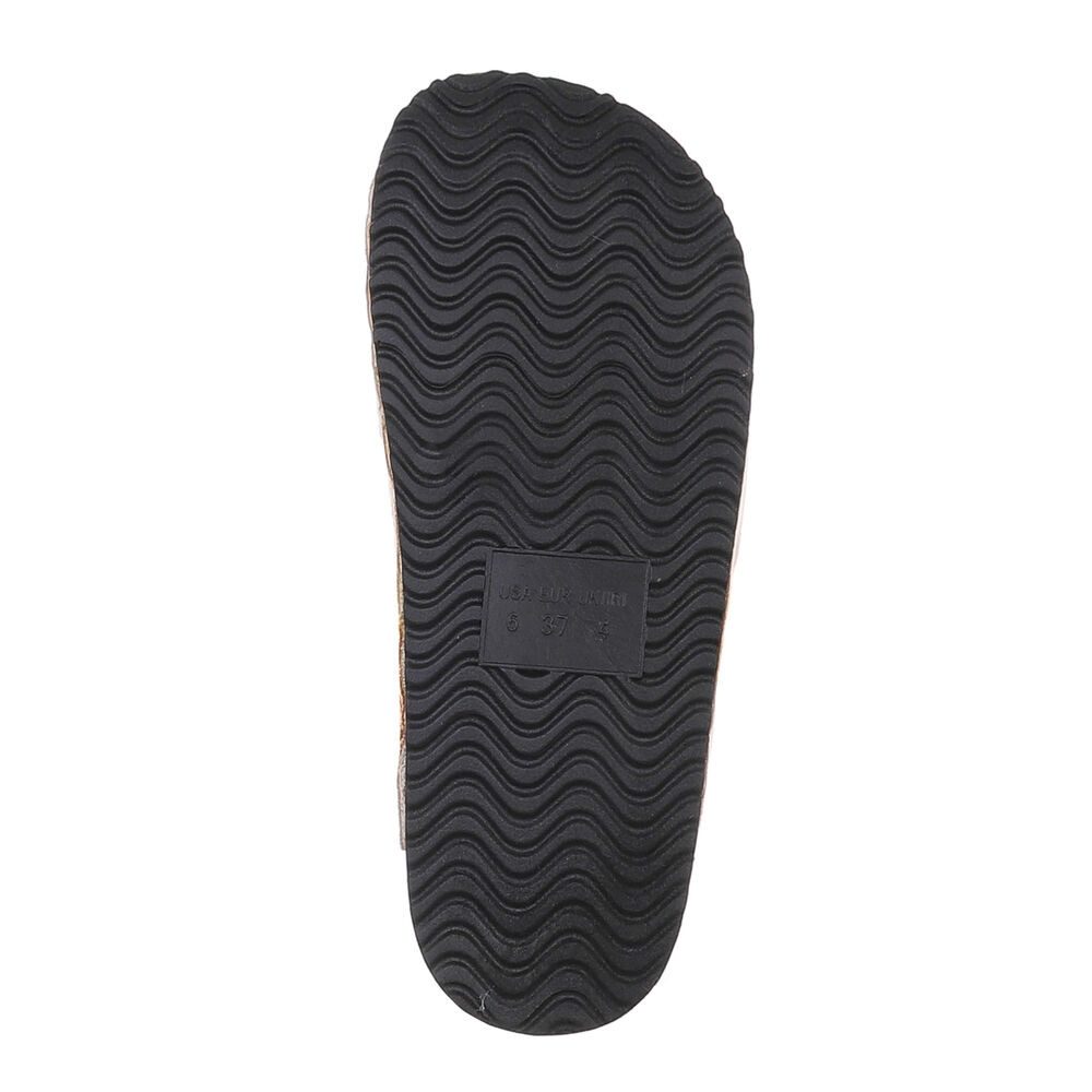 Ital-Design Damen Hausschuhe Freizeit Hausschuh (87417780) Flach Hausschuhe in Schwarz