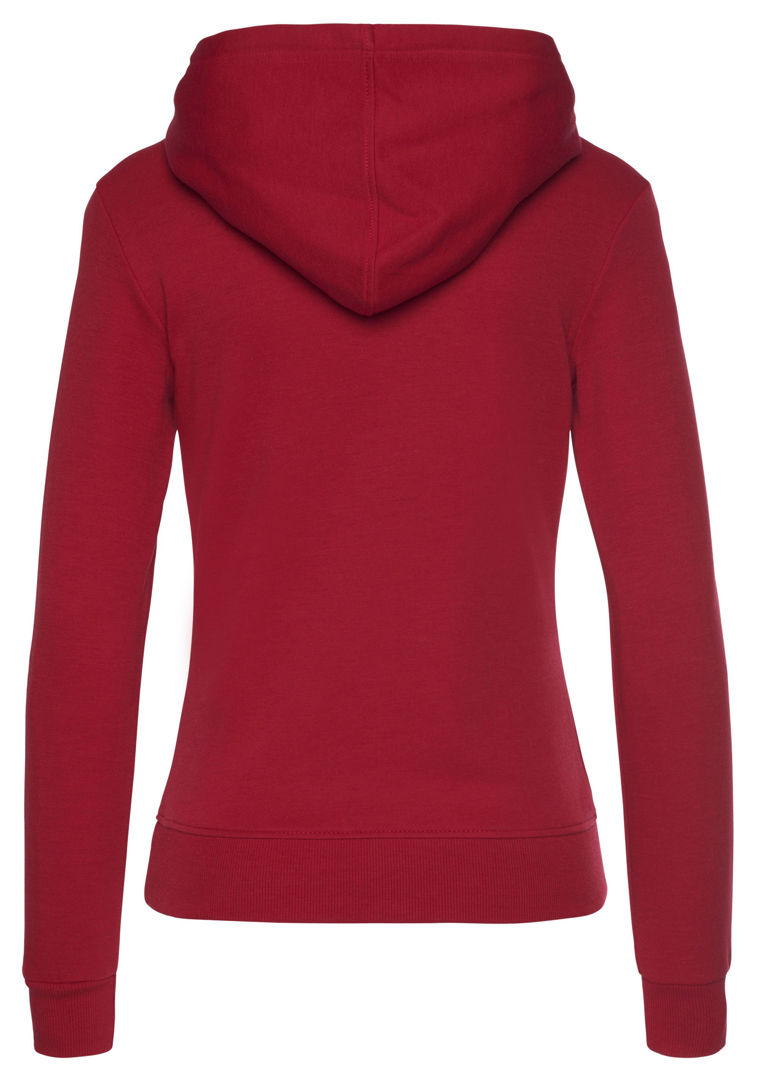 KangaROOS Loungewear, Loungeanzug mit rot Kängurutasche, Hoodie