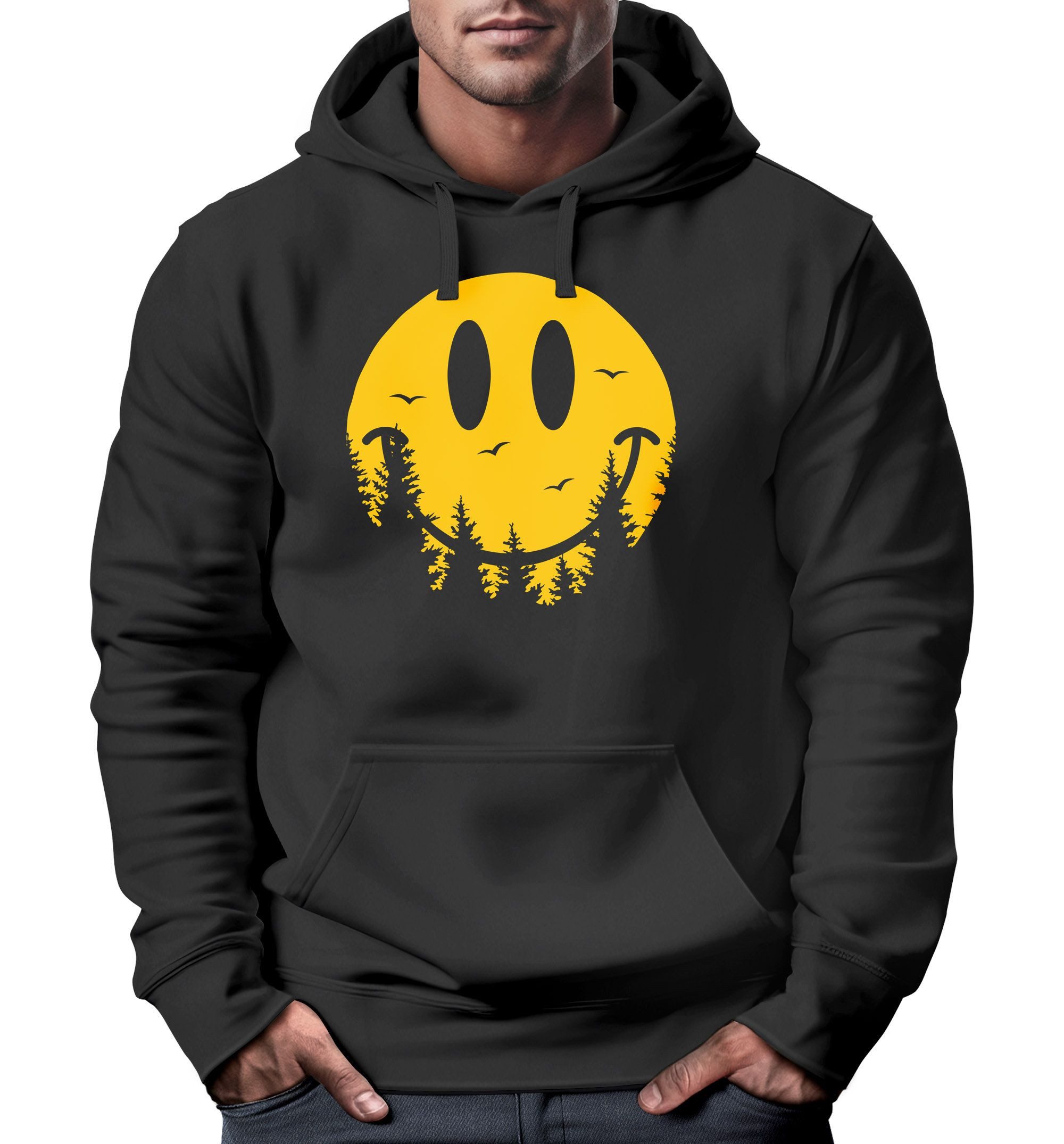 Neverless Hoodie Hoodie Herren Aufdruck Print günstig online kaufen