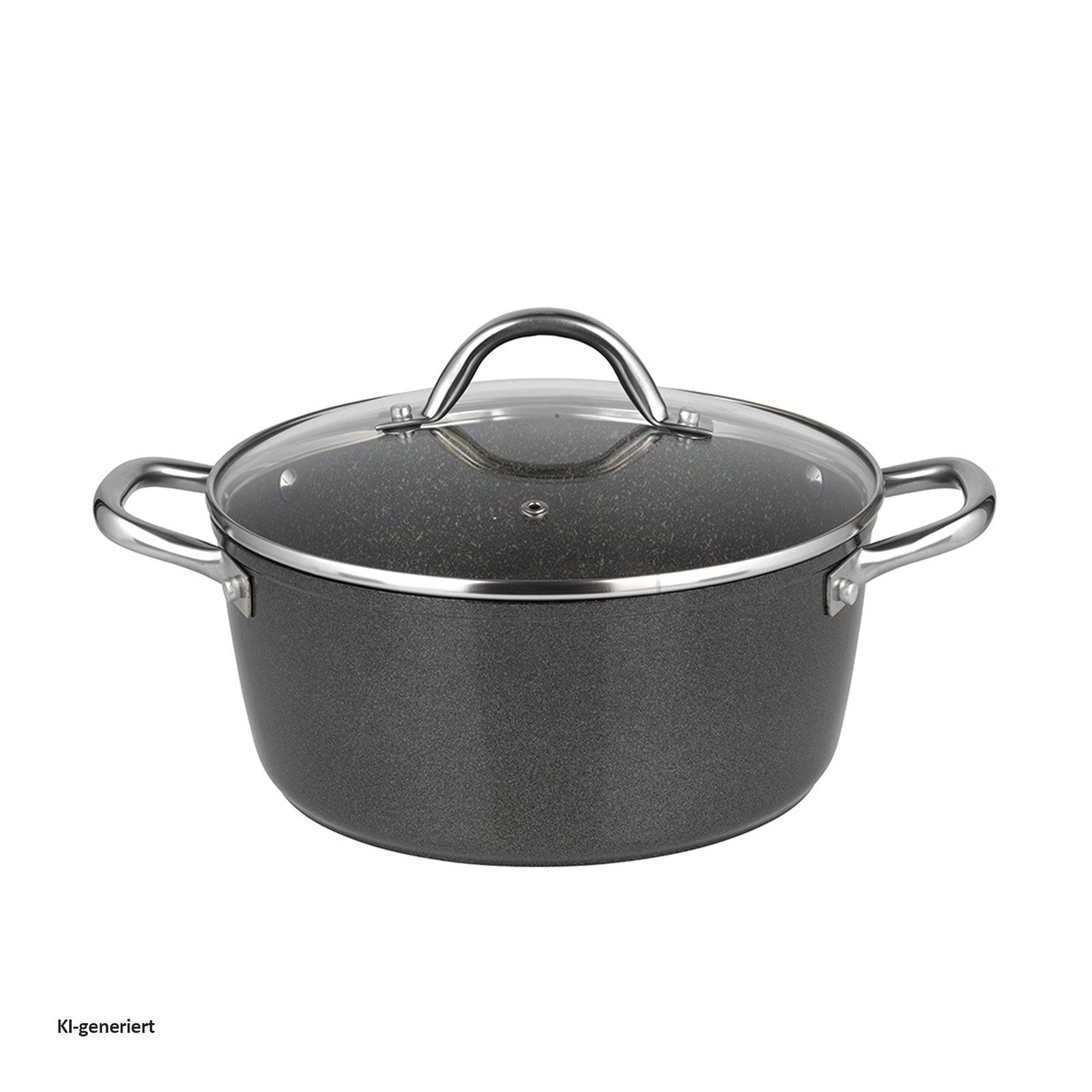 Michelino Bratentopf Bratentopf mit Deckel Marie, Aluminium (Stück, 1-tlg., 1x Topf mit Deckel), Fleischtopf Schmortopf Induktion