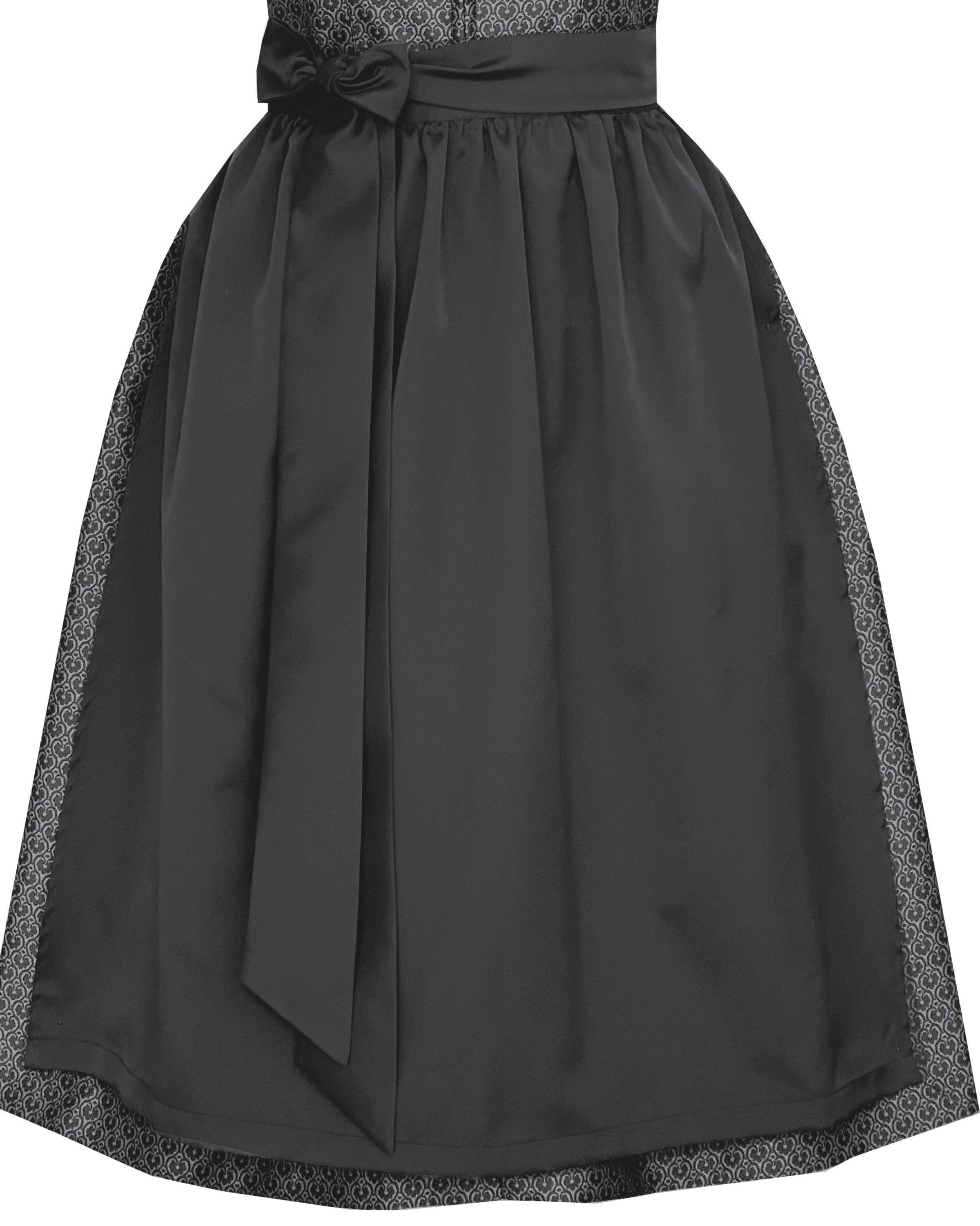 Alpenmärchen Dirndl Midi Dirndl Liane in anthrazit - ALM1058