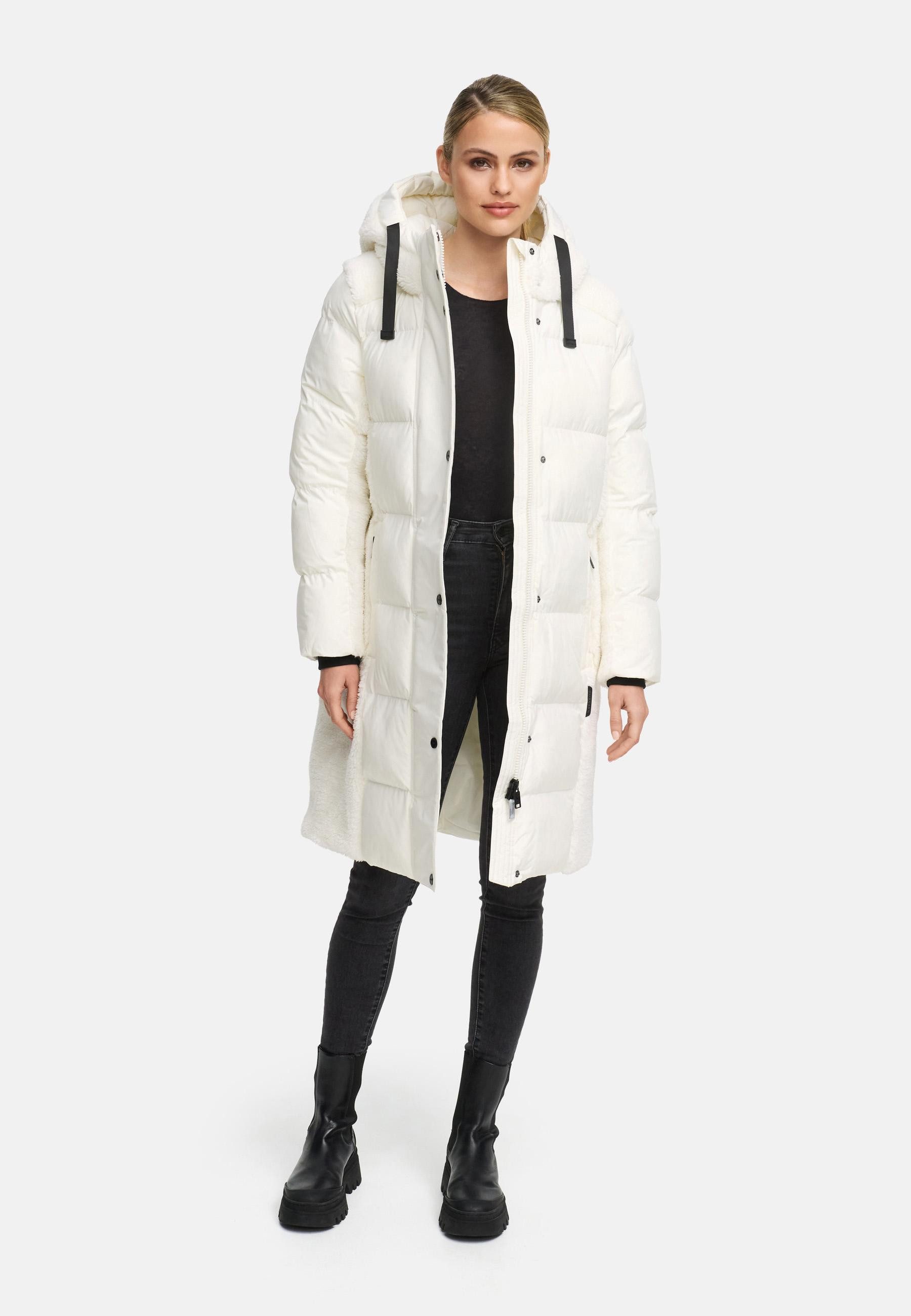 Navahoo Wintermantel Funkelteddy 14 Warmer Mantel mit Teddyplüsch-Akzenten und Taillengürtel