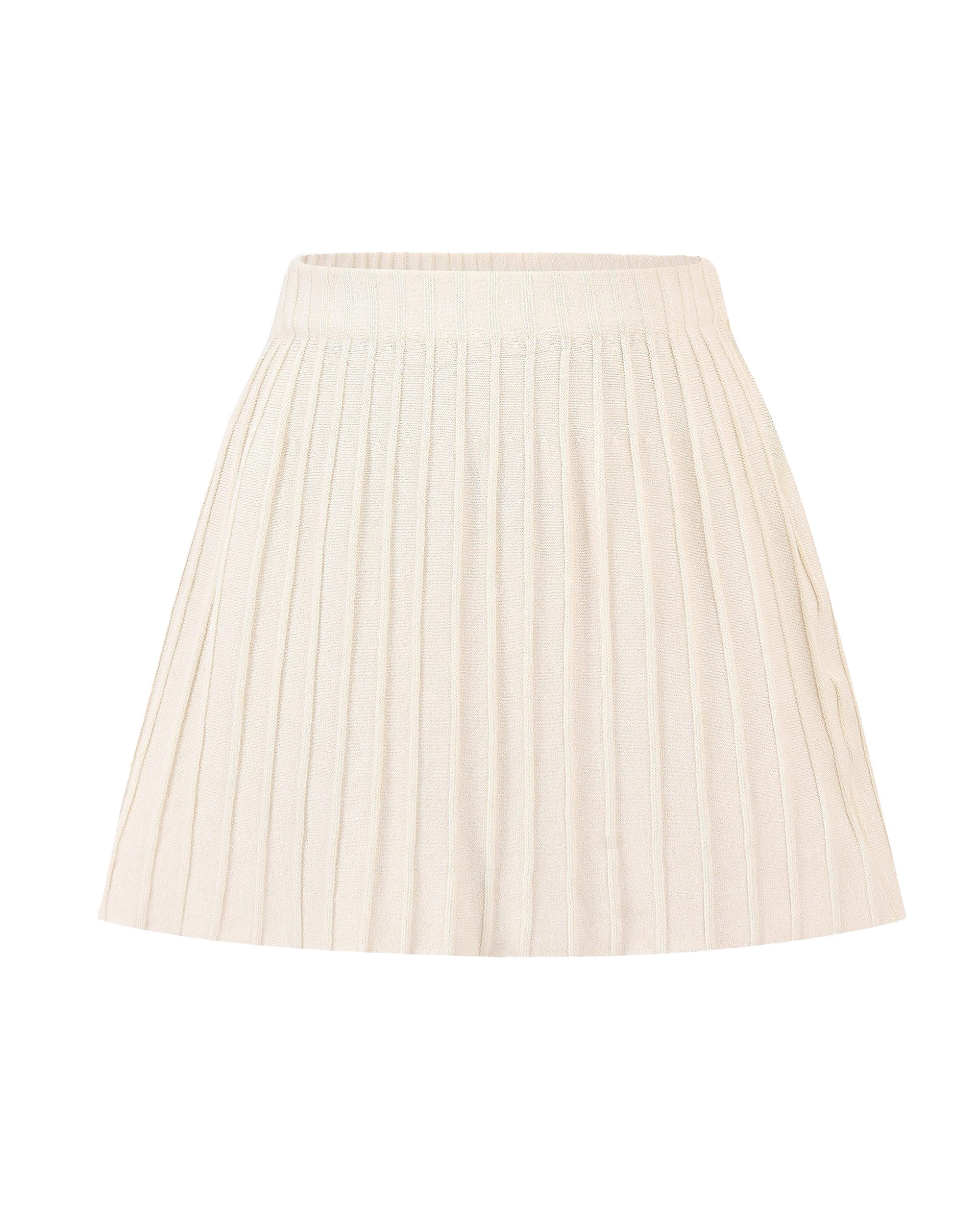 SASSYCLASSY Strickrock Plissierter Mini Strick-Rock Plissierter günstig online kaufen