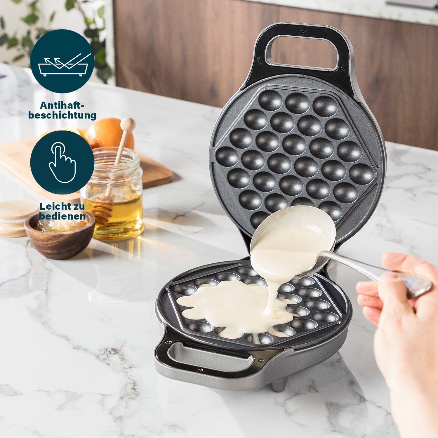 PRINCESS Waffeleisen Bubble 132465, 700 W