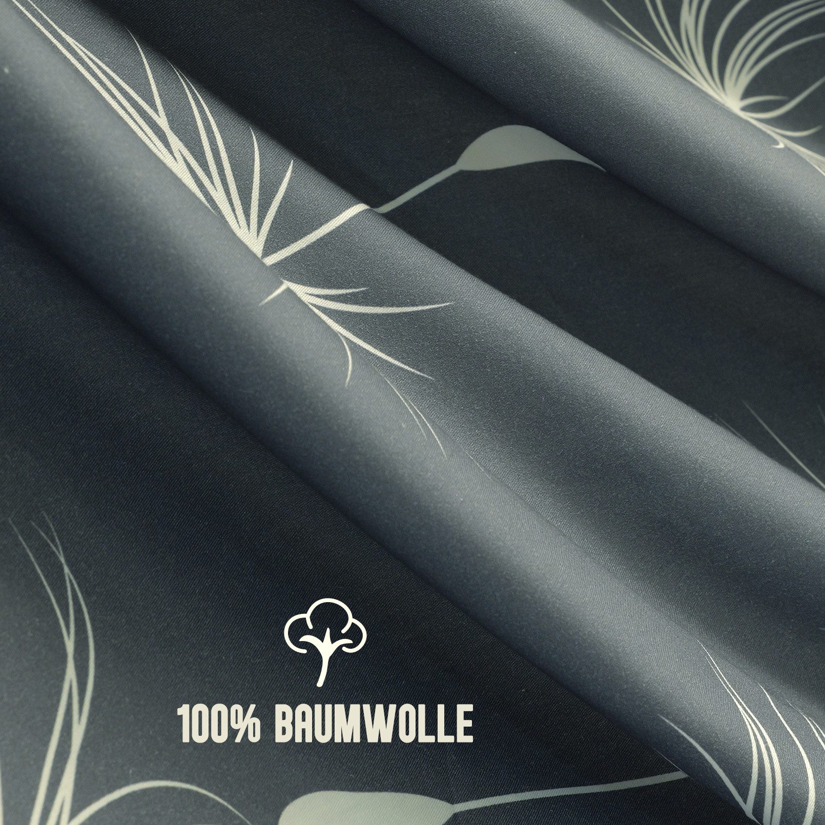 KEAYOO Bettwäsche Löwenzahnsamen, Baumwolle, 2 teilig, Bettwäsche mit Pusteblumen-Design für erholsamen Schlaf