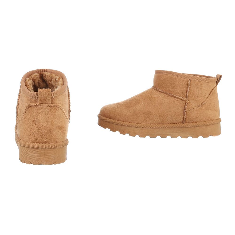 Ital-Design Damen Snowboots Freizeit Snowboots (87451970) Flach Plateaustiefeletten in Camel – Bild 5 von 5
