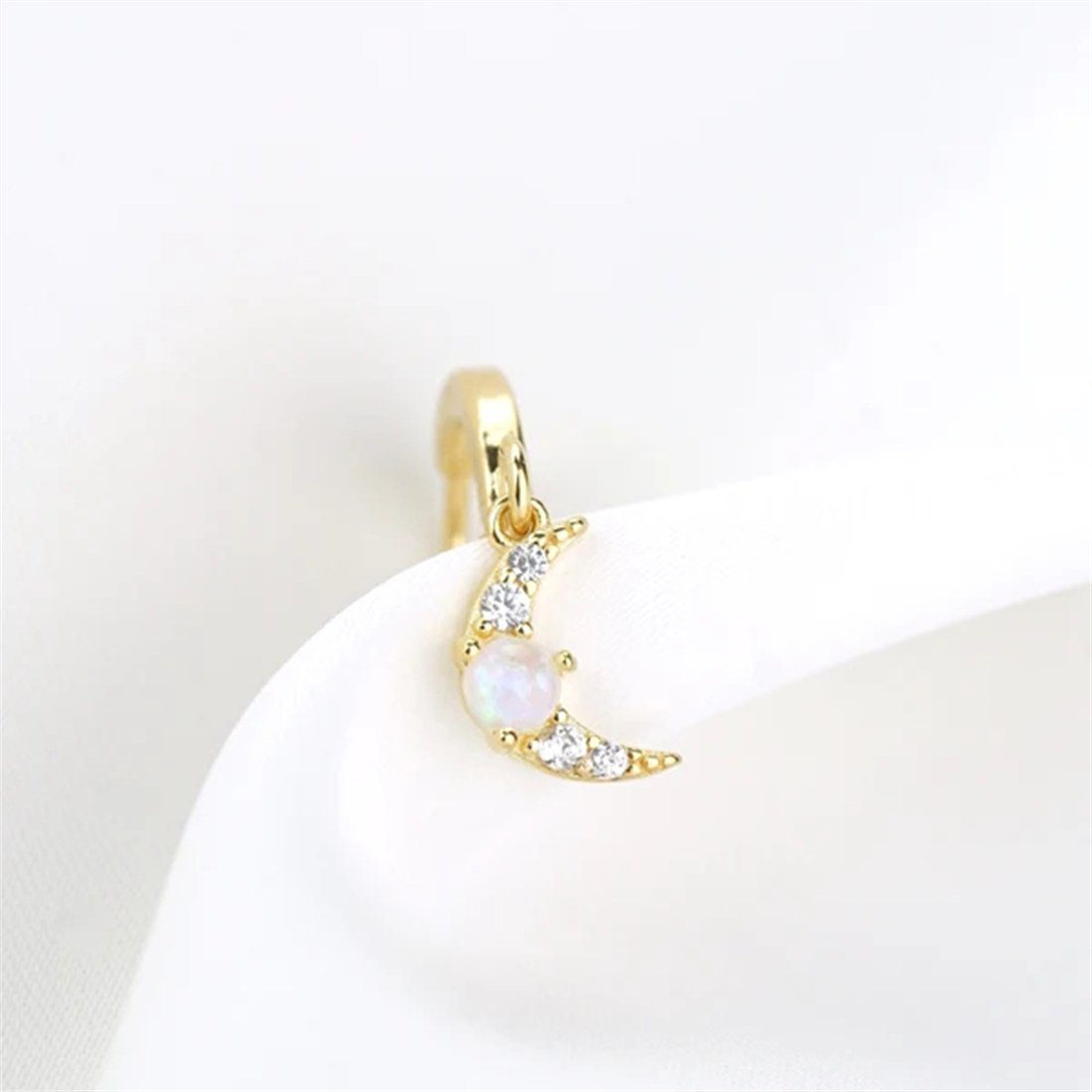 YOOdy~ E Diamanten (1-tlg) Modell silber ohrhänger Ohrringe Single-Ohrstecker damen mit Ohrstecker schmuck 925