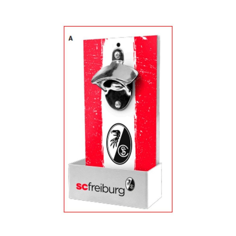 SC Freiburg Flaschenöffner SC Freiburg Wandflaschenöffner "rot-weiß"