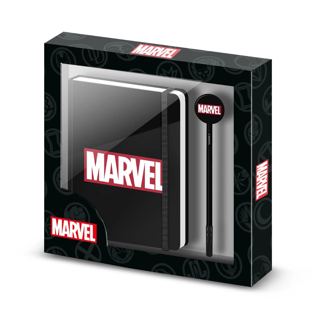 MARVEL Notizbuch Set mit Kugelschreiber Geschenkbox Schreibset