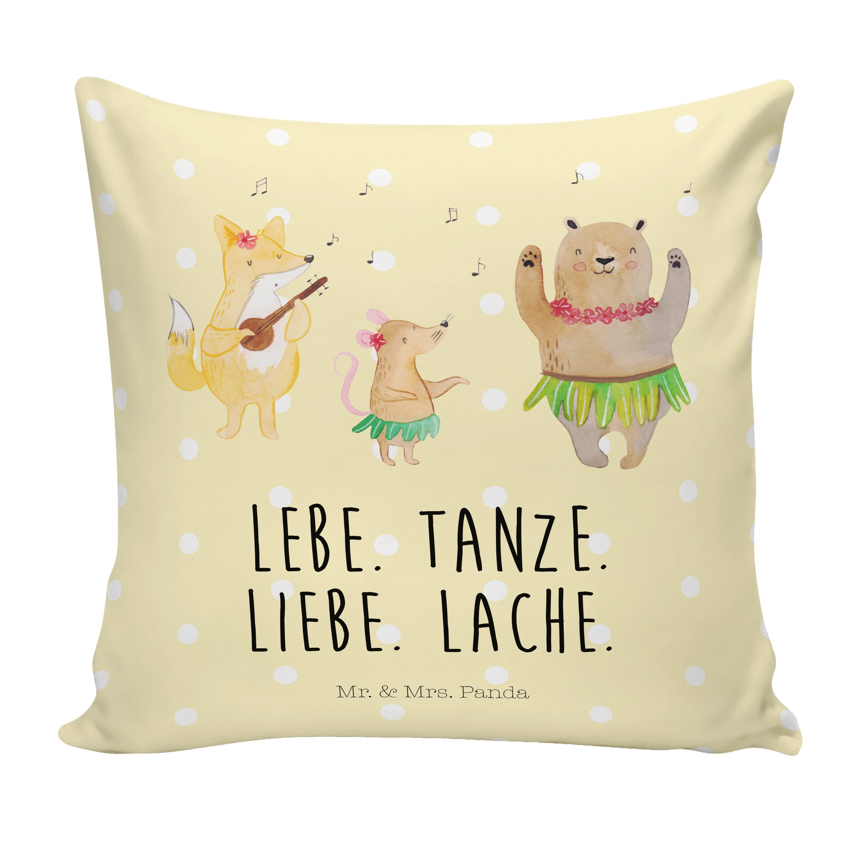 Mr. & Mrs. Panda Dekokissen »Waldtiere Aloha Gelb Pastell gute
