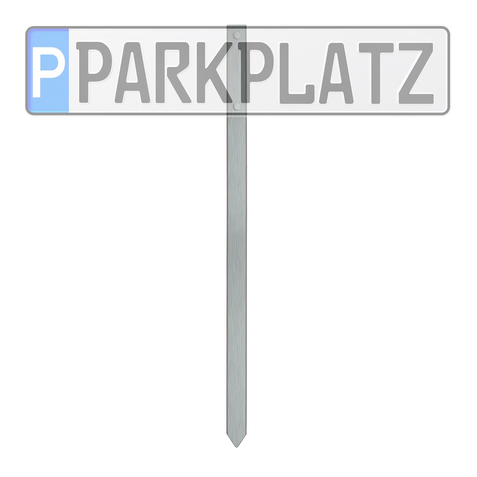 L & P Car Design Kennzeichenhalter Einschlagpfosten Edelstahl Befestigung für Parkplatzkennzeichen