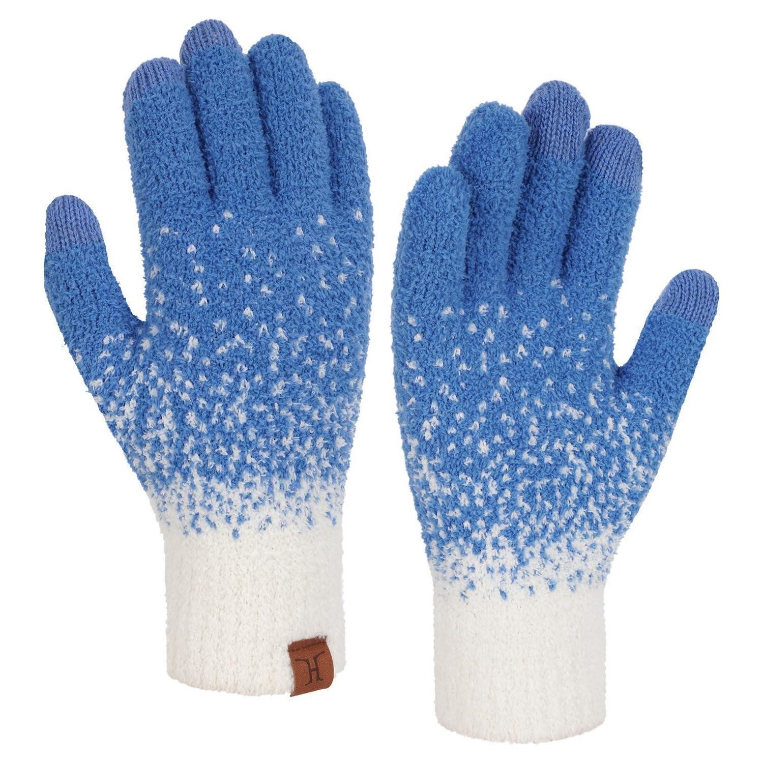 LuxusKollektion Thermohandschuhe Handschuhe Damen Warm Touchscreen Blau Einheitsgröße (1-St)