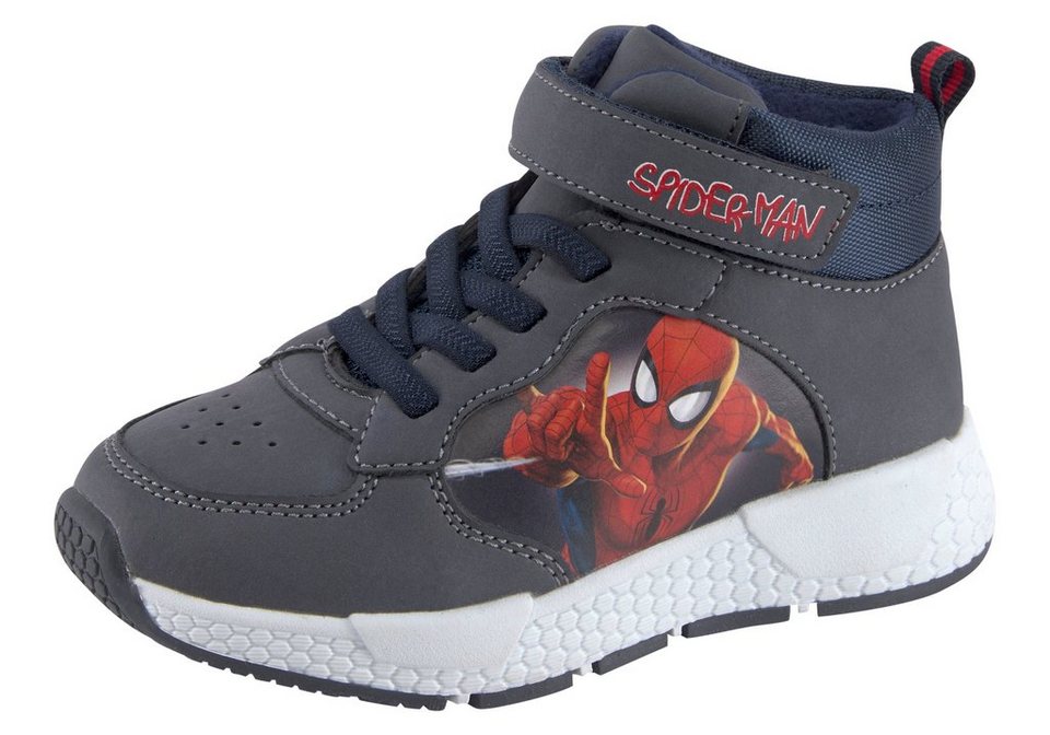 Disney Spiderman Sneaker, Sportlicher Sneaker von Disney mit Klettverschluss  und Schnürung