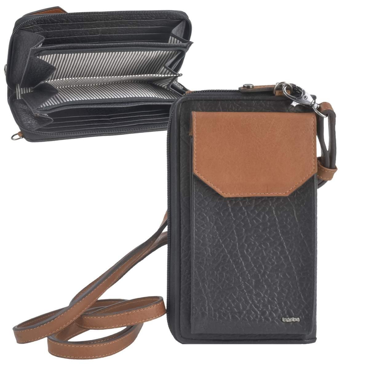 Handytasche Mit Geldbörse Leder Zum Umhängen berba Umhängetasche Sophie, Geldbörse, Portemonnaie, Handytasche, zum
