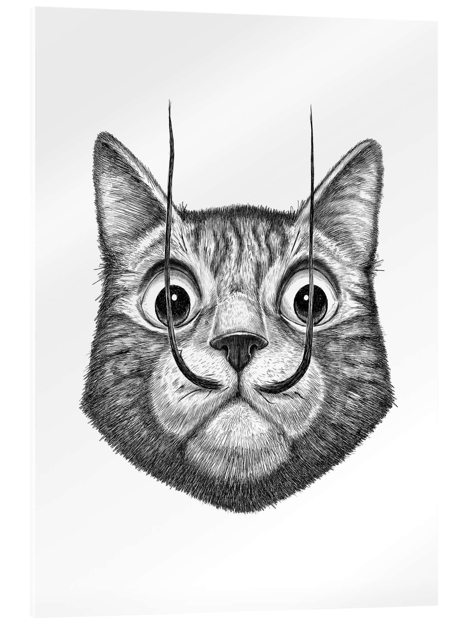 Posterlounge Wandbild Katze Dalí, Nikita Korenkov, erhältlich als Poster, Leinwandbild, Wandsticker oder Acrylglasbild