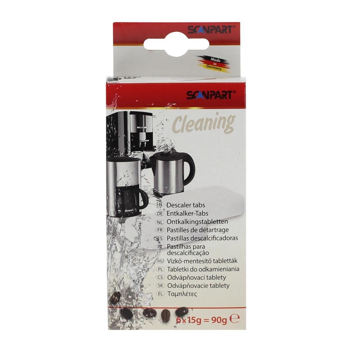 Scanpart SCANPART Entkalker Tabs 6x15g für Kaffeevollautomaten (1er Pack) Entkalker