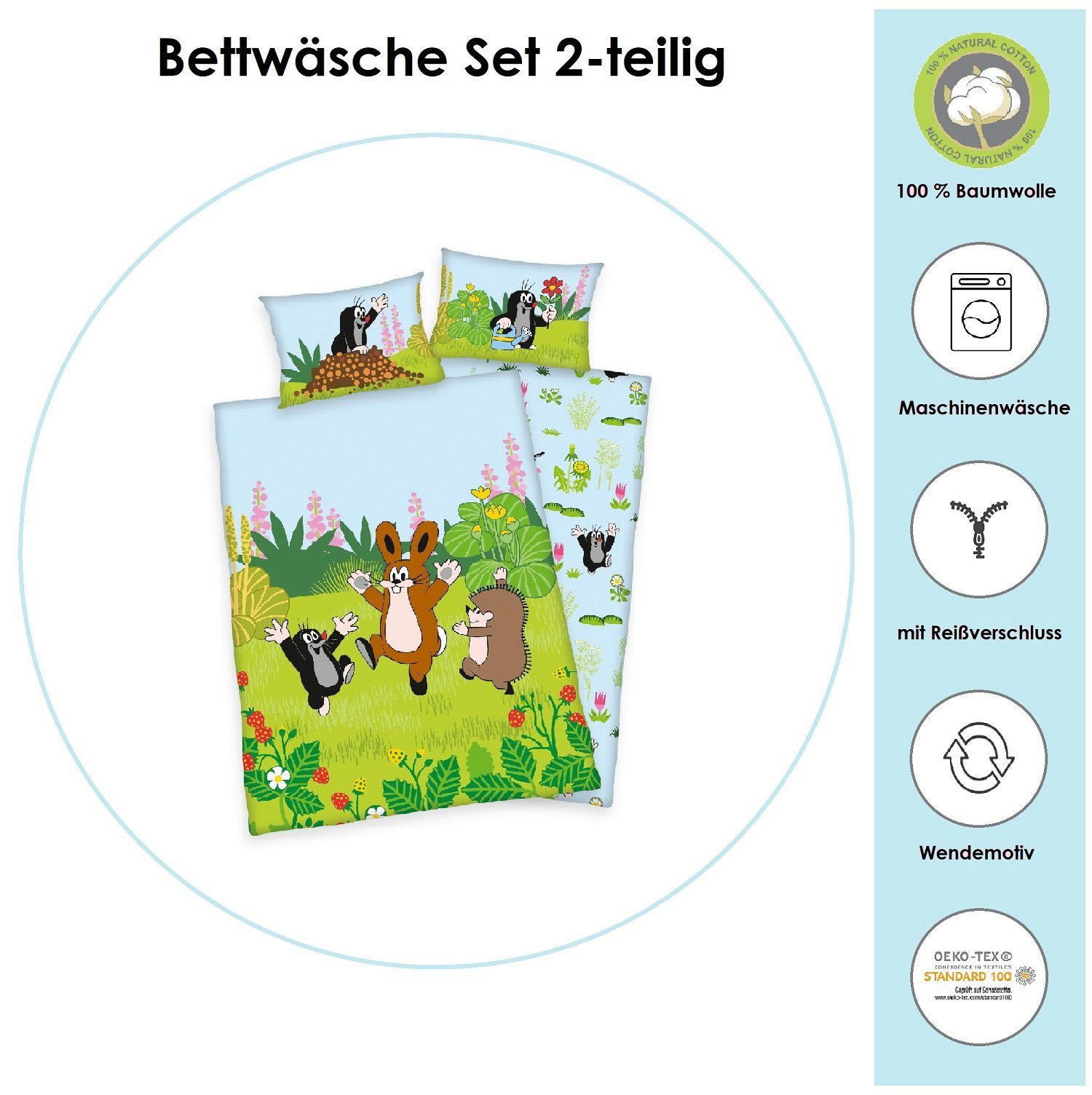 Familando Babybettwäsche Der Kleine Maulwurf Babybettwäsche günstig online kaufen