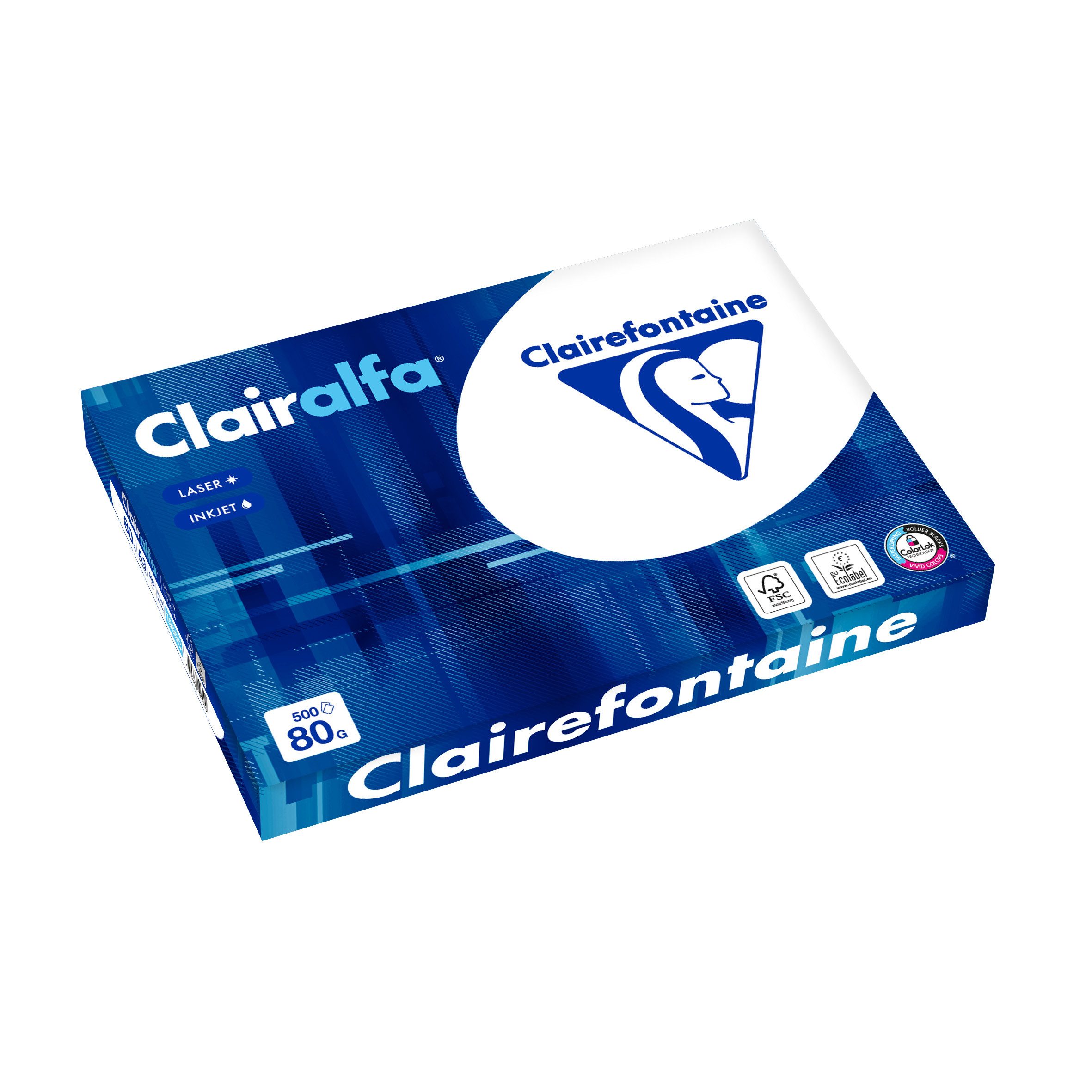 CLAIREFONTAINE Drucker- und Kopierpapier Clairalfa Kopierpapier A3 80g weiss Weiße170 500 Blatt