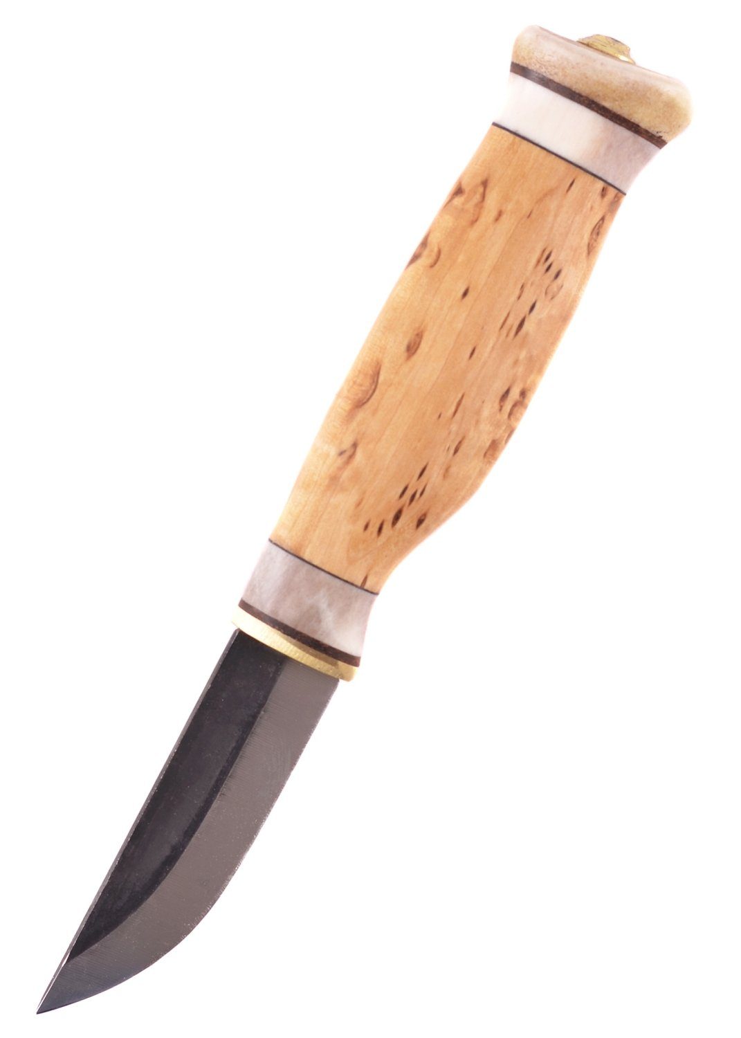 Battle Merchant Taschenmesser Wood Jewel kleines Jagdmesser mit Scheide aus Maserbirke, (1 St)