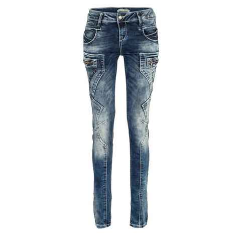 Cipo & Baxx Bequeme Jeans mit niedriger Taille in Straight Fit