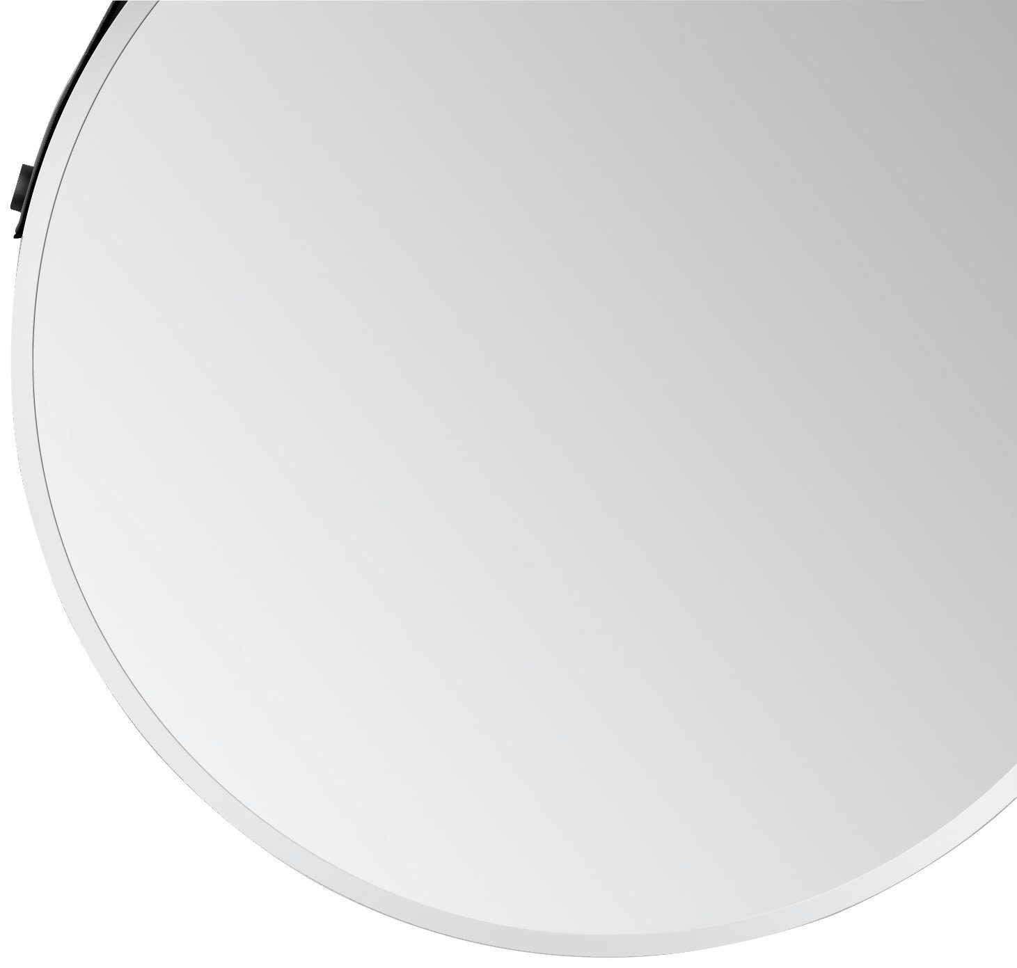 runder weiß 50 Aluminiumrahmen, mit dekorativer cm Talos Spiegel Ø Wandspiegel,