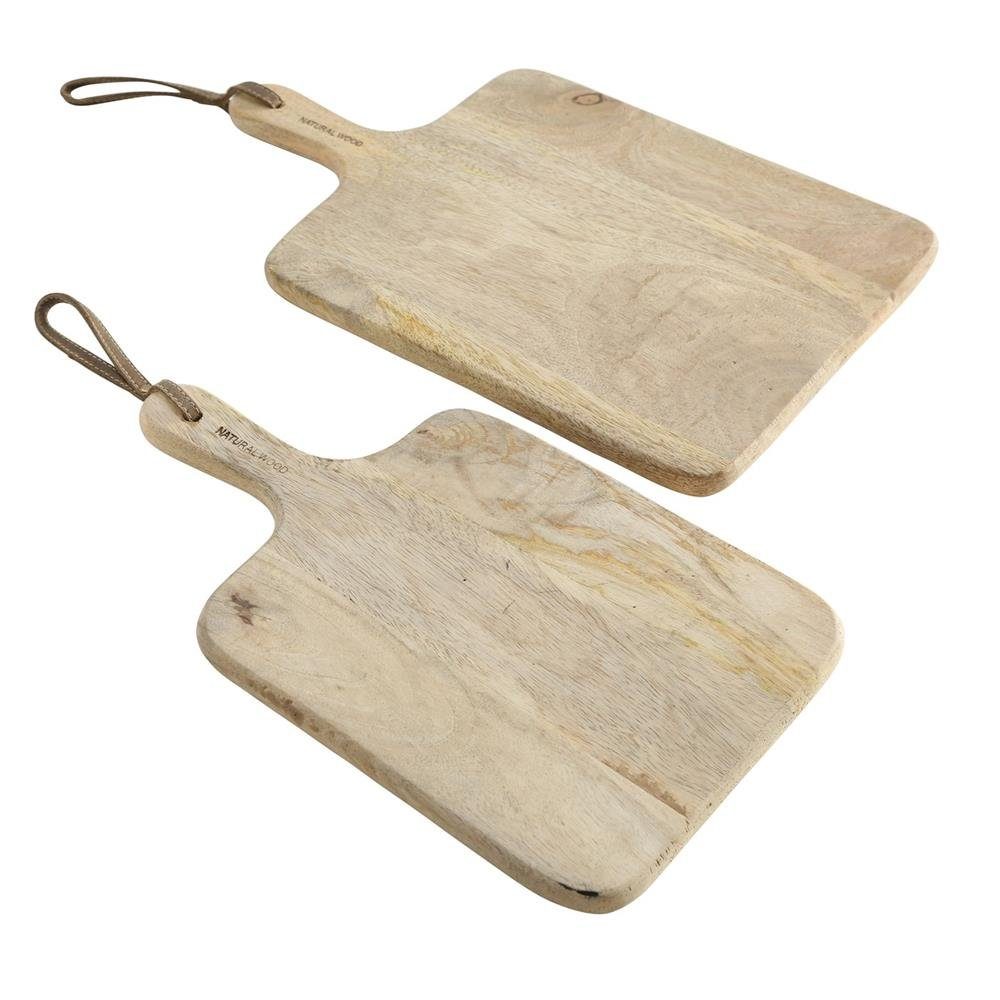 BOLTZE Schneidebrett Morne 2er Set, Brett aus Mango-Holz Schneidbrett Holzbrett