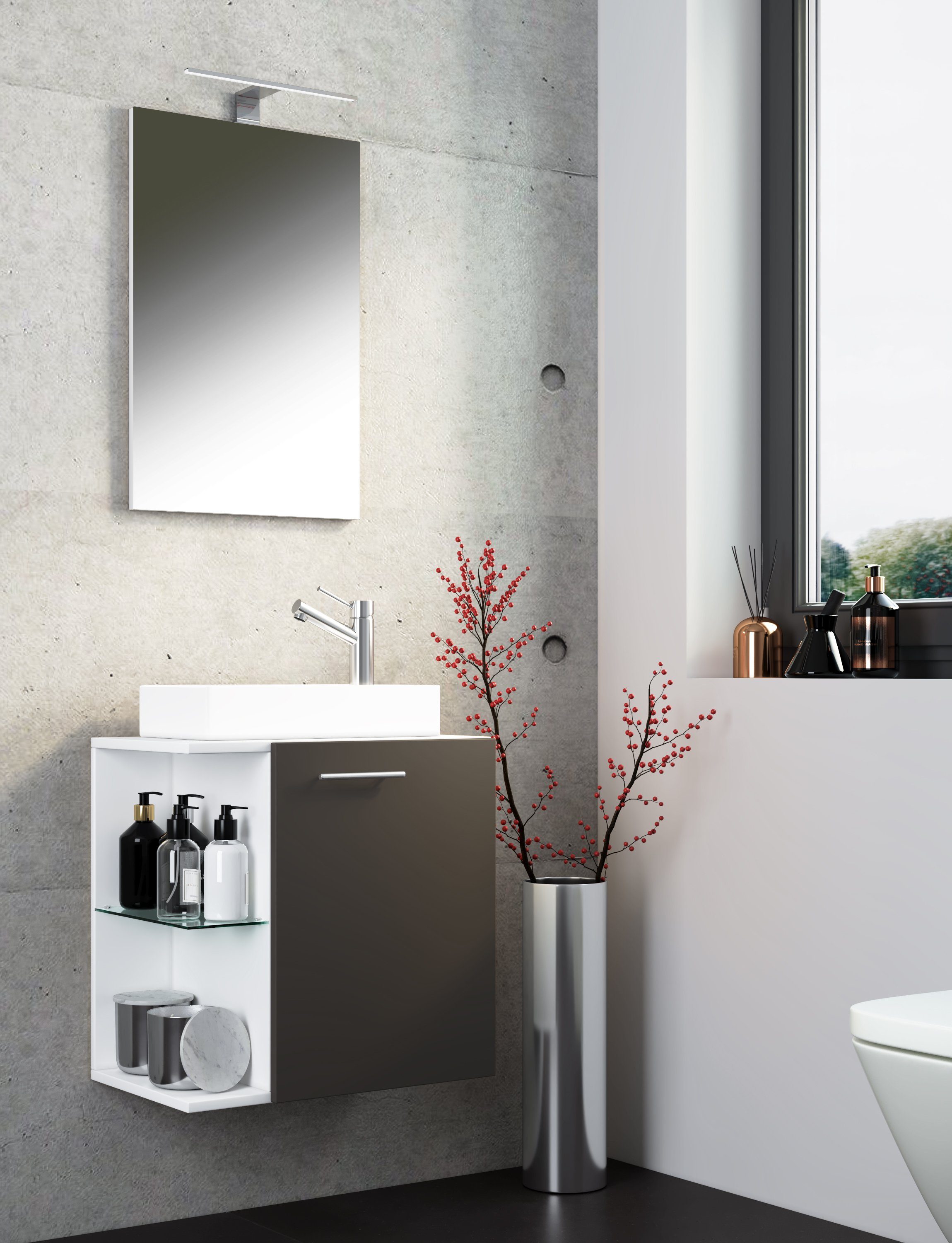 VCM Waschtisch 3-tlg Gäste WC Waschplatz günstig online kaufen