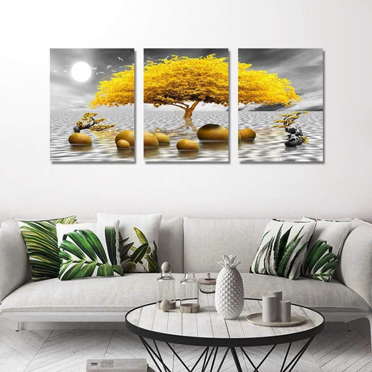 hyidecorart Mehrteilige Bilder Bilder Baum Gelb günstig online kaufen